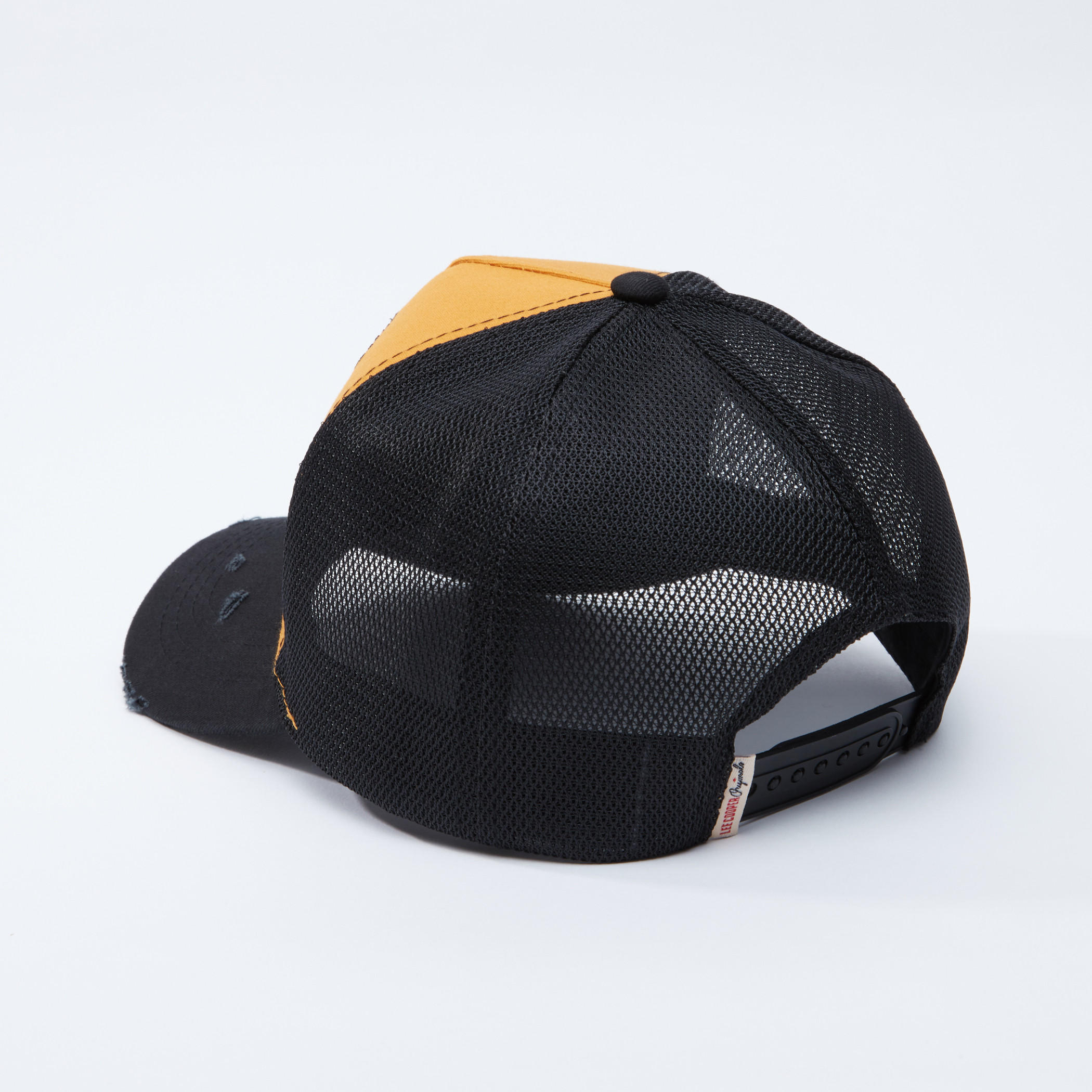 Lee Cooper Mesh Detail Cap with Snap Closure-men-caps-image-3