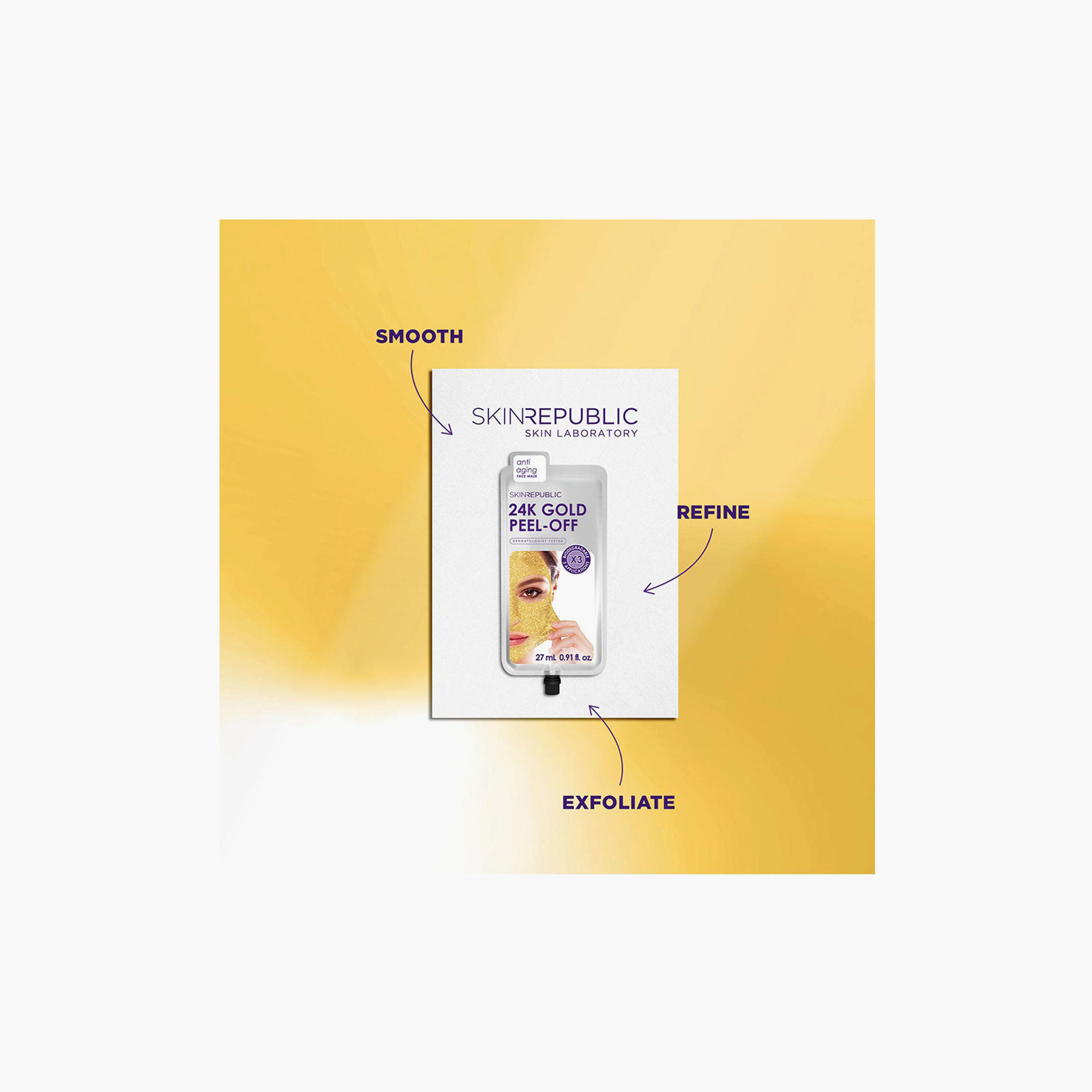 Skin Republic 24K Gold Peel-Off Anti Aging Face Mask Sheet 27 ml (3 Applications)-beautyandpersonalcare-kbeauty-skin-masks-sheetmask-image-3