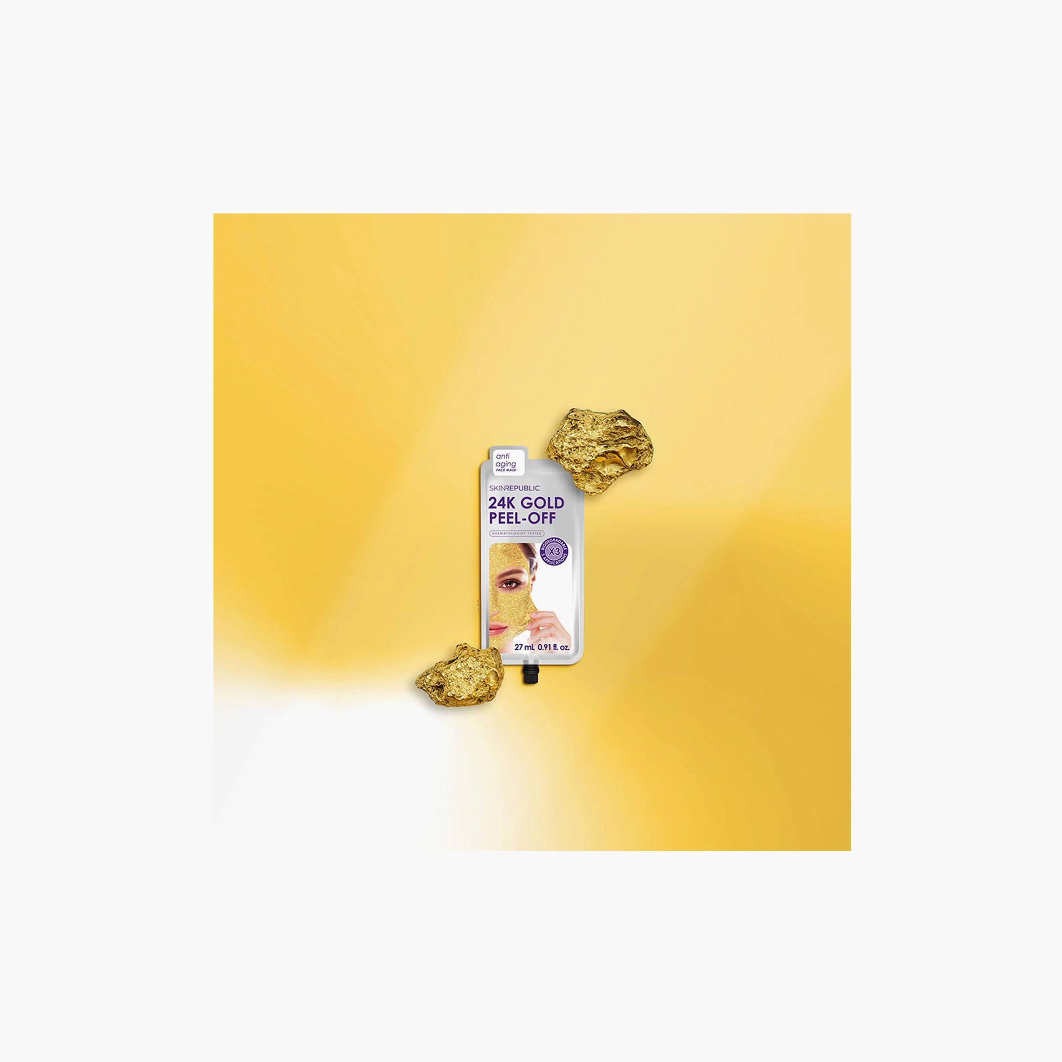Skin Republic 24K Gold Peel-Off Anti Aging Face Mask Sheet 27 ml (3 Applications)-beautyandpersonalcare-kbeauty-skin-masks-sheetmask-image-5
