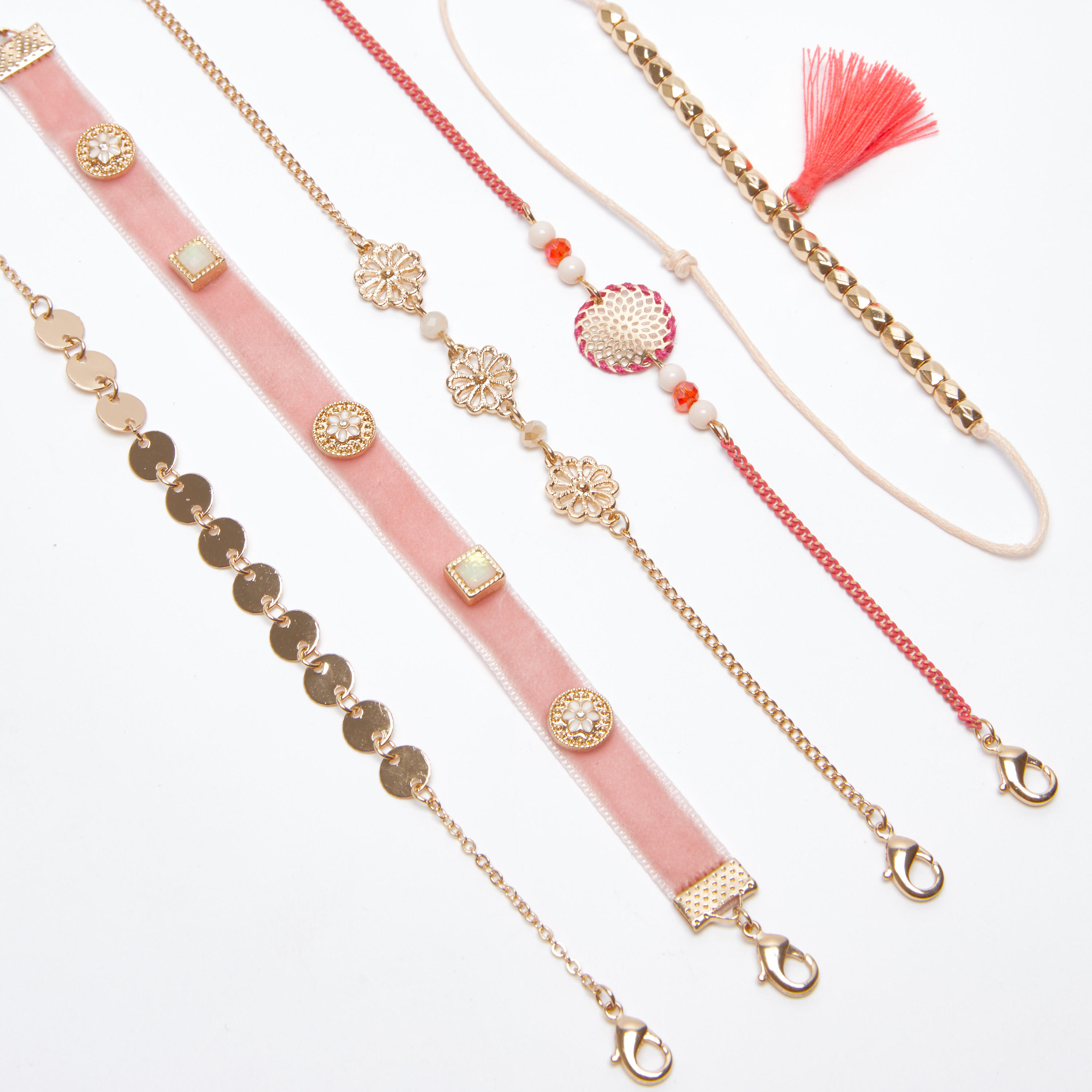 سوار بتفاصيل ميتاليك - طقم من 5 قطع-women-watchesandjewellery-jewellery-banglesandbracelets-image-3