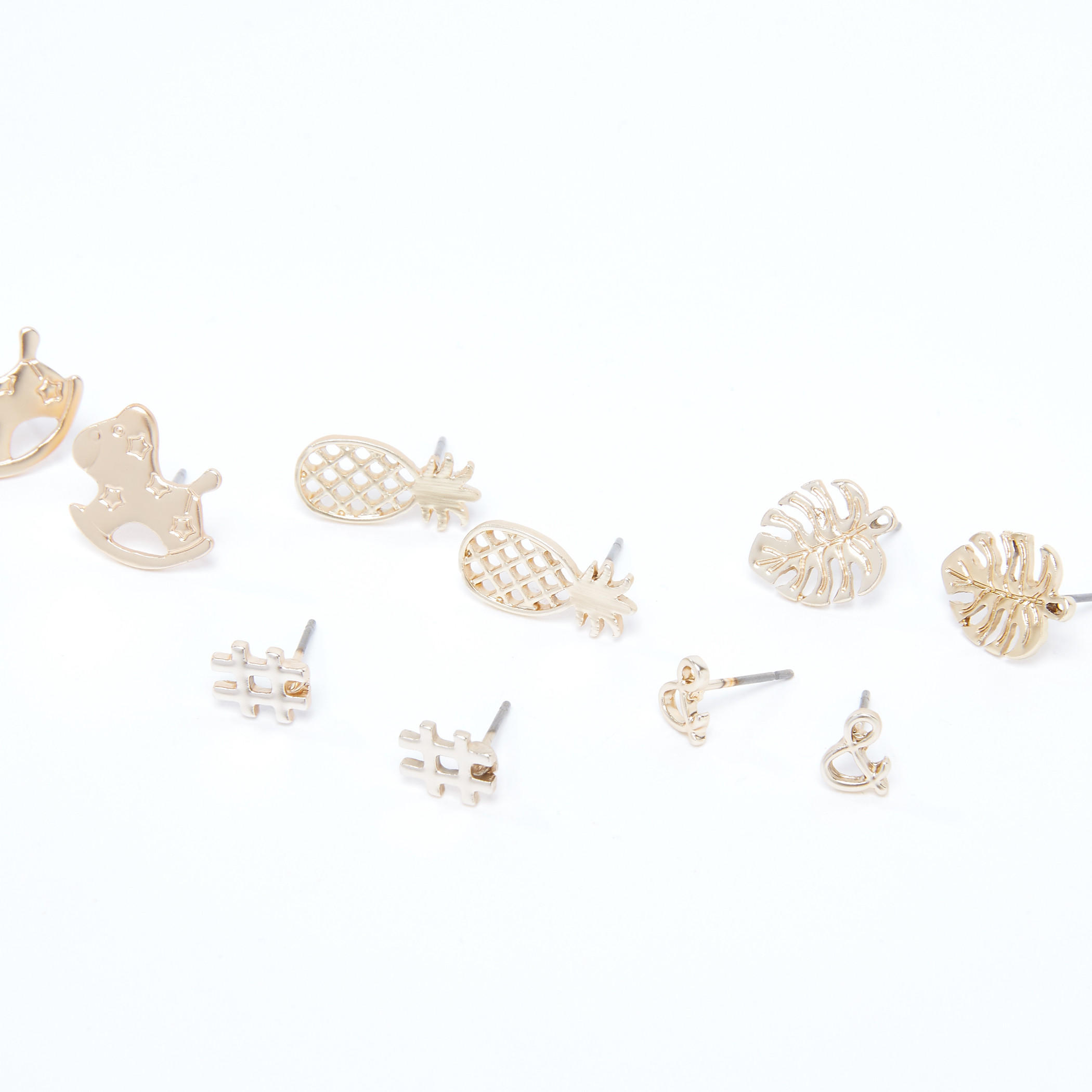 Metallic Earrings with Pushback Closure - Set of 5-women-watchesandjewellery-jewellery-earrings-image-3