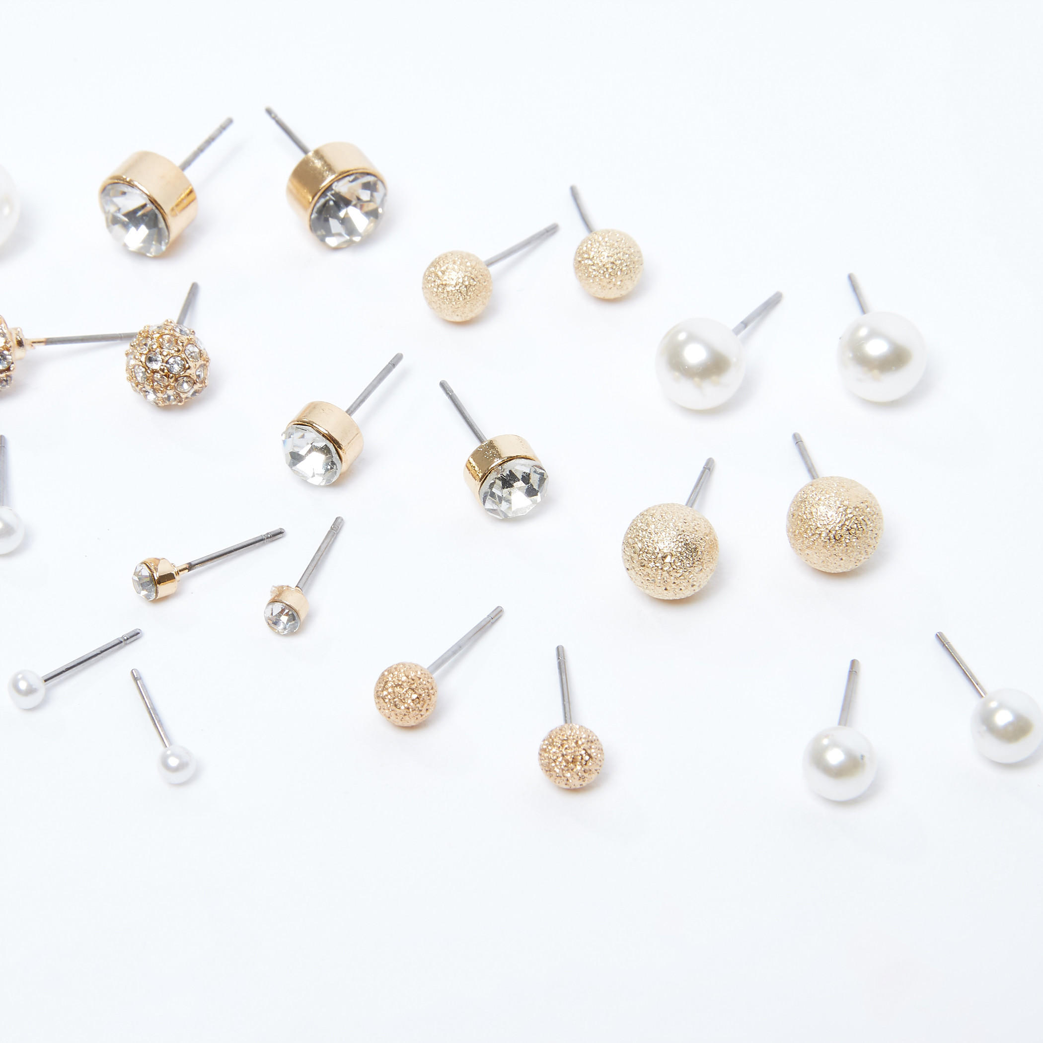 أقراط مستديرة بمكبس إغلاق-women-watchesandjewellery-jewellery-earrings-image-1