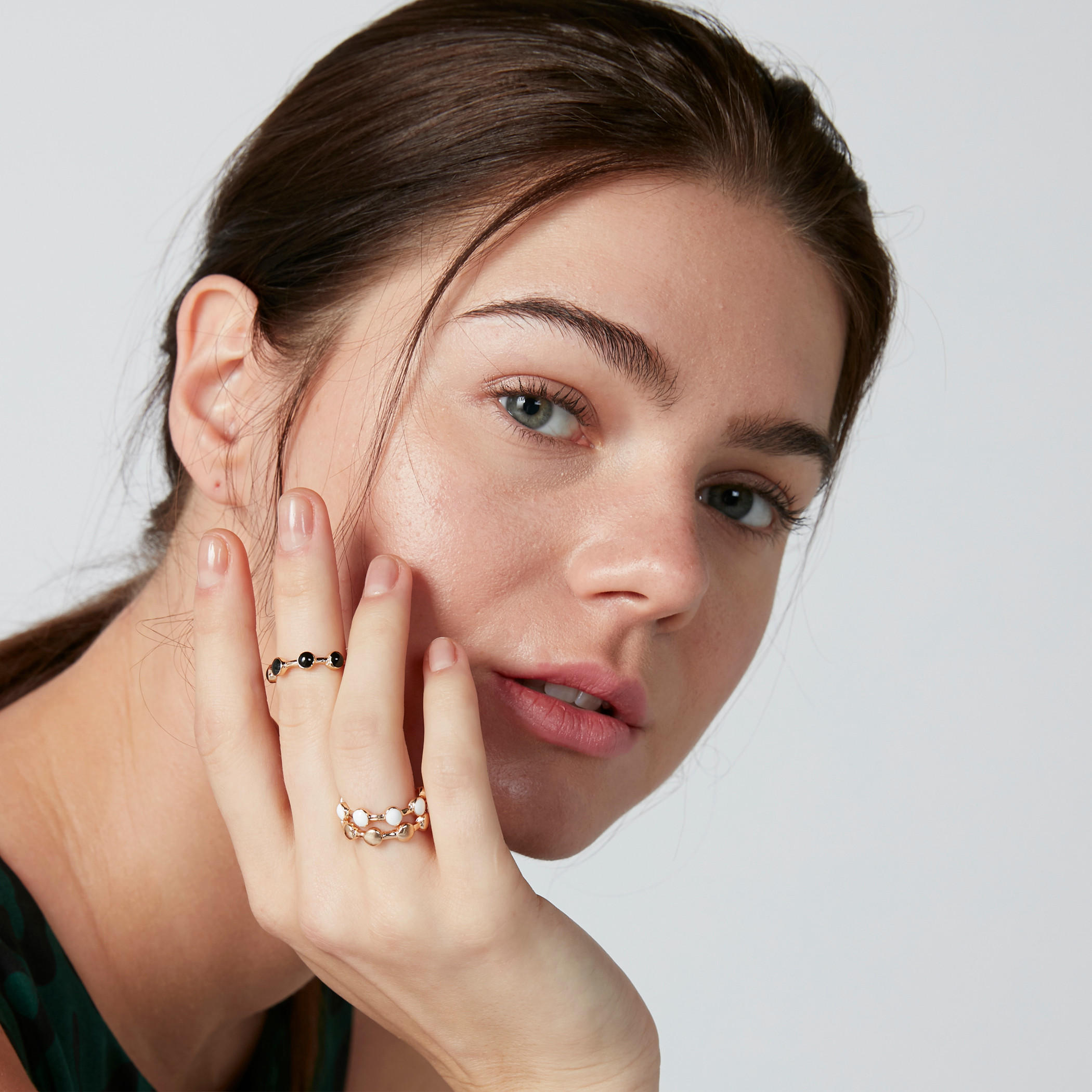 خاتم ميتاليك - طقم من 3 قطع-women-watchesandjewellery-jewellery-rings-image-2