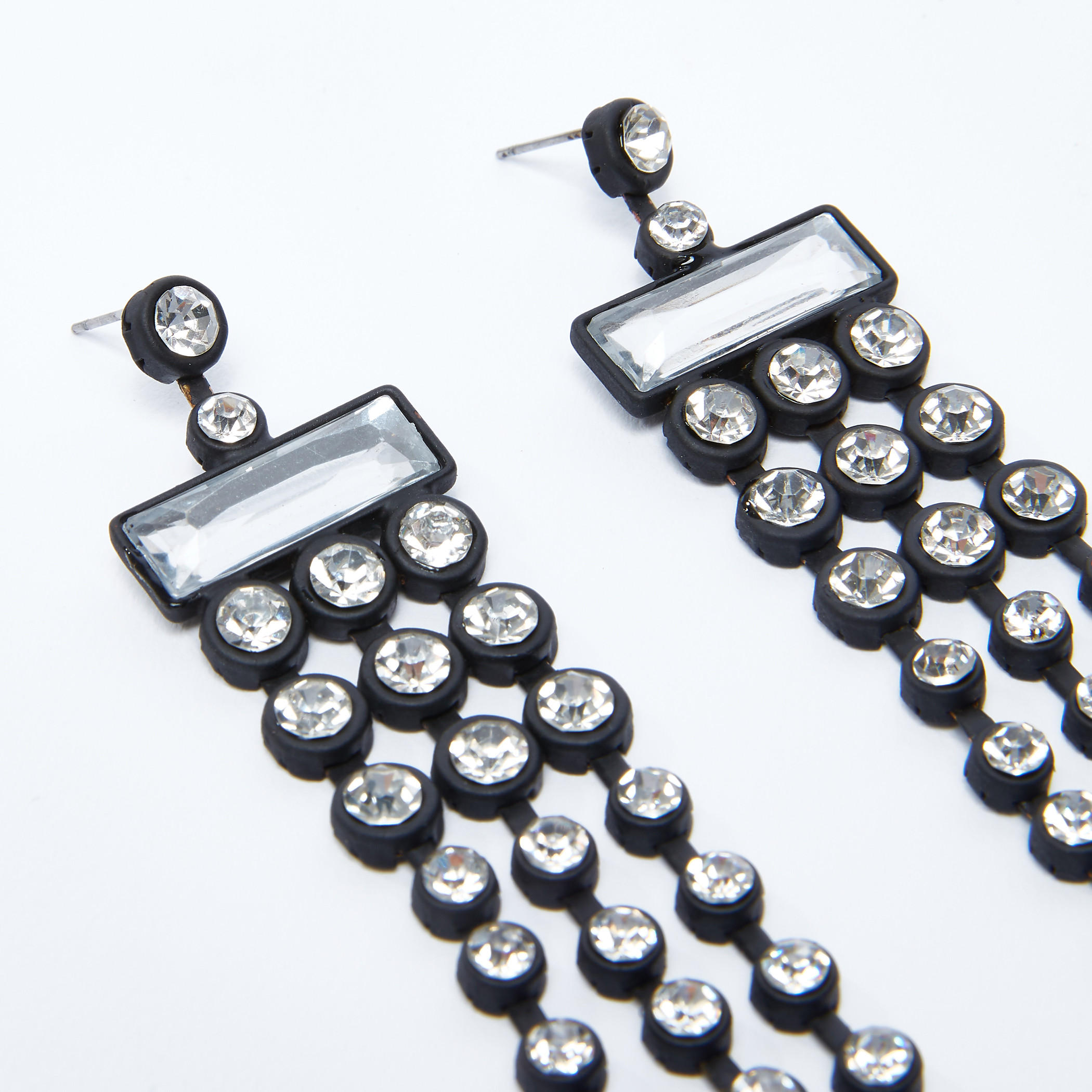 Studded Dangling Earrings with Pushback Closure-women-watchesandjewellery-jewellery-earrings-image-3