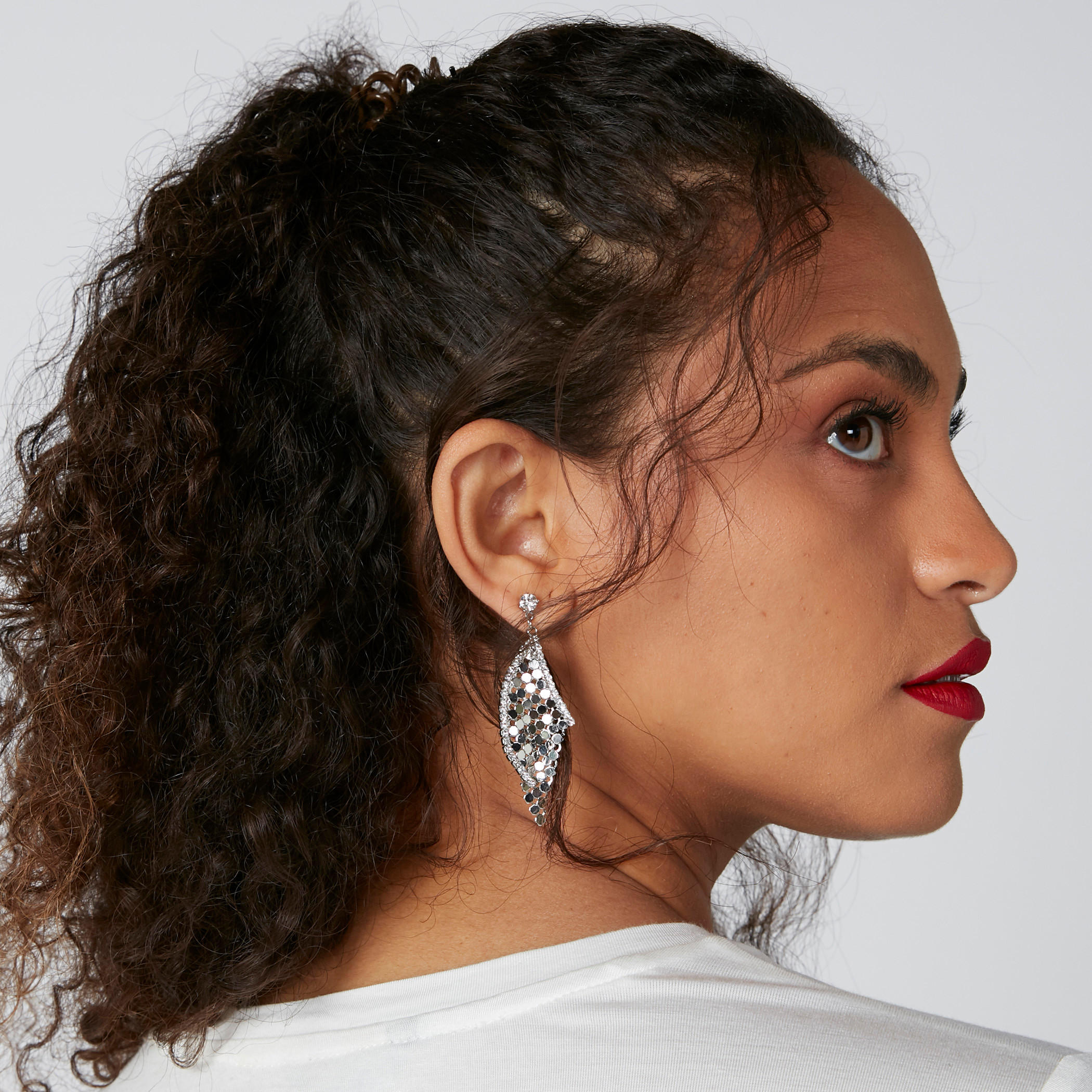 Studded Dangling Earrings with Pushback Closure-women-watchesandjewellery-jewellery-earrings-image-2