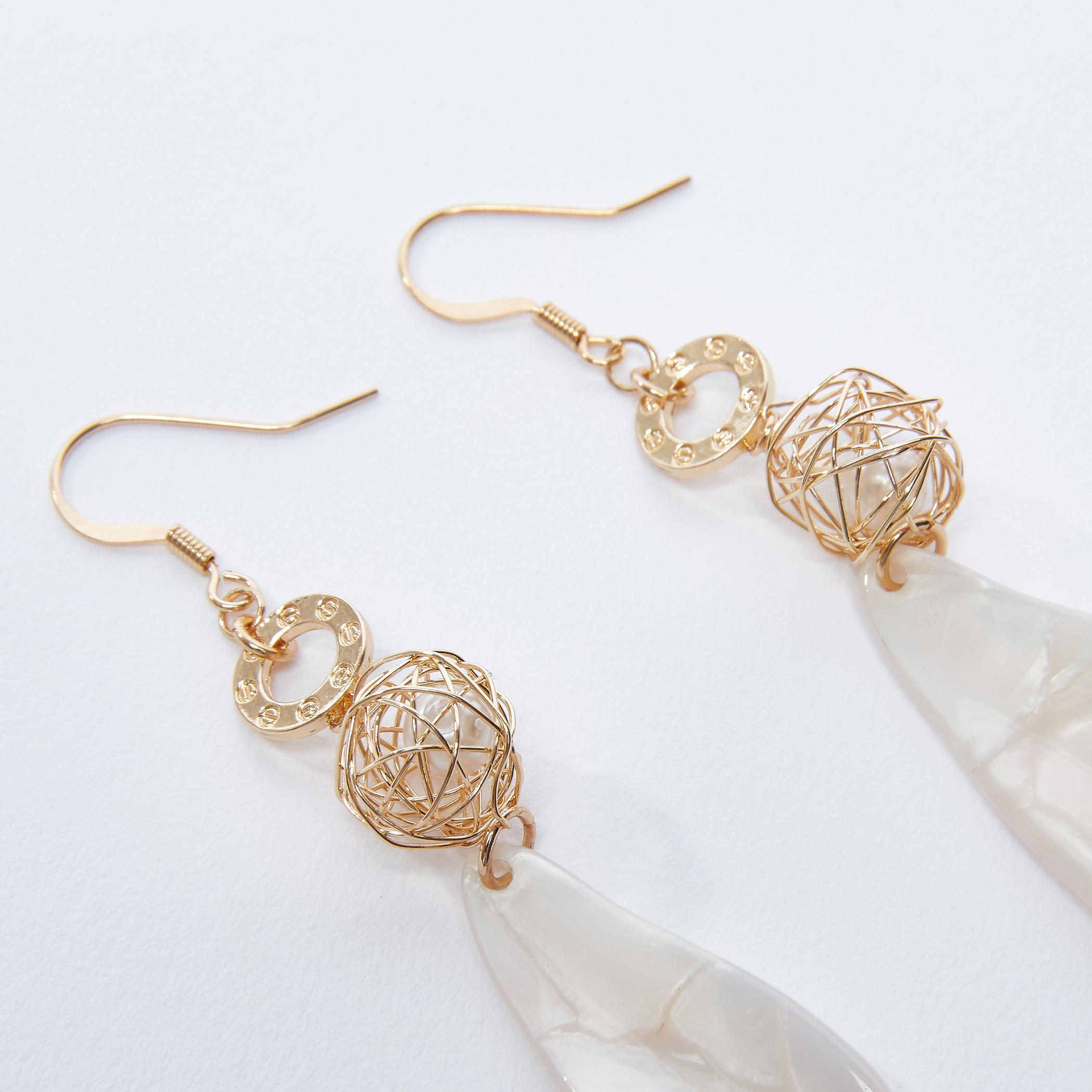 Metallic Dangling Earrings with Fish Hook-women-watchesandjewellery-jewellery-earrings-image-3