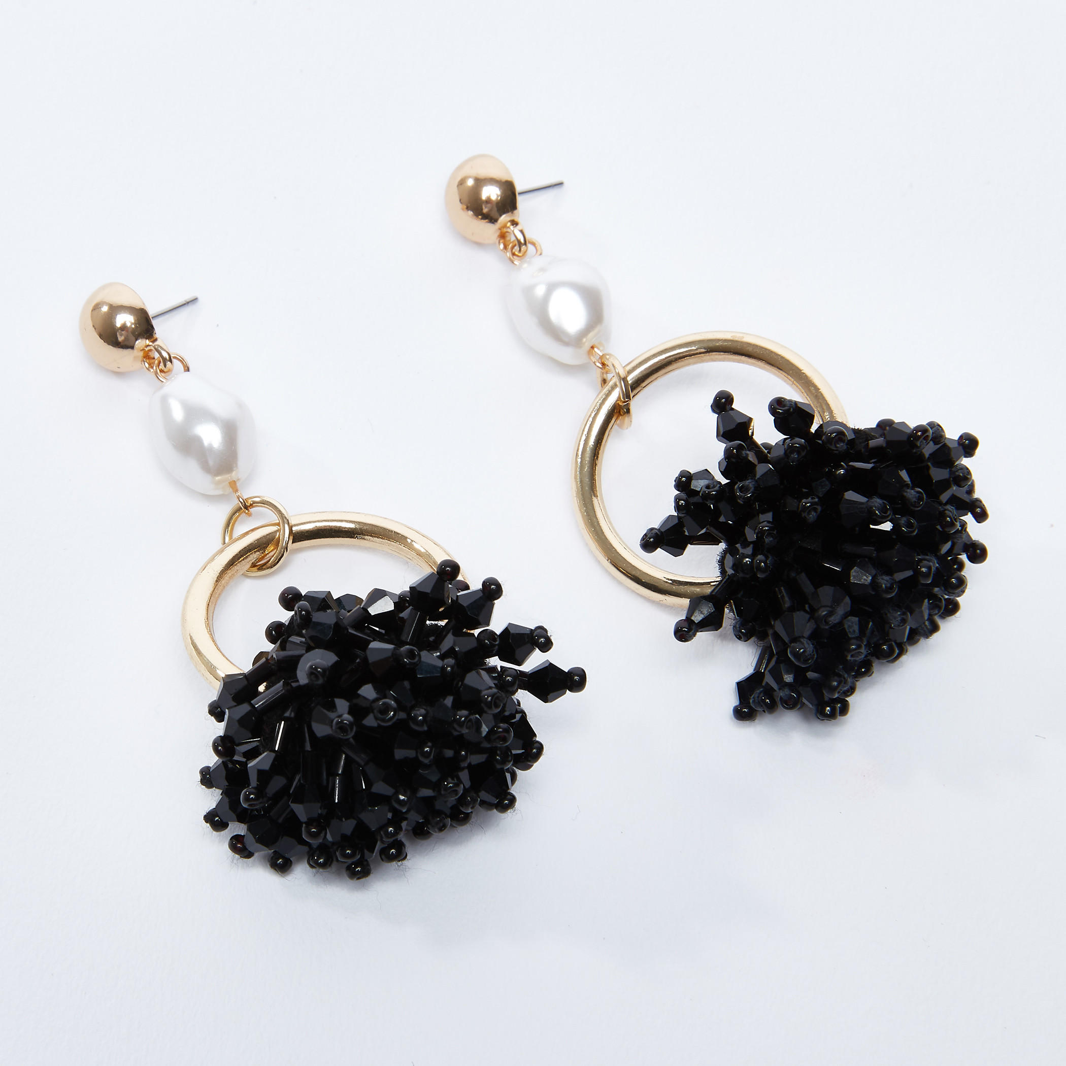 Pearl Detail Dangling Earrings with Push Back Closure-women-watchesandjewellery-jewellery-earrings-image-1