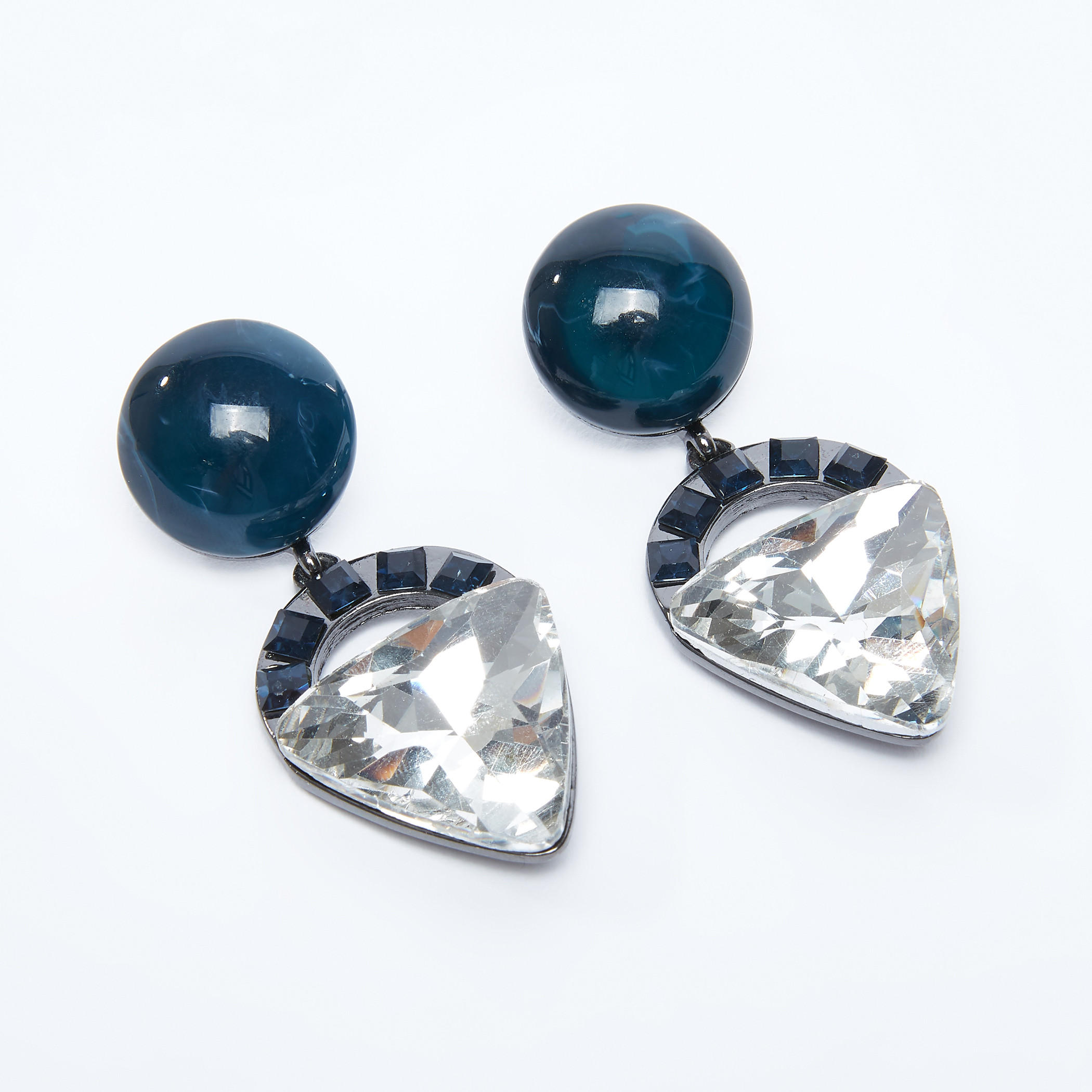 Studded Dangling Earrings with Pushback Closure-women-watchesandjewellery-jewellery-earrings-image-1
