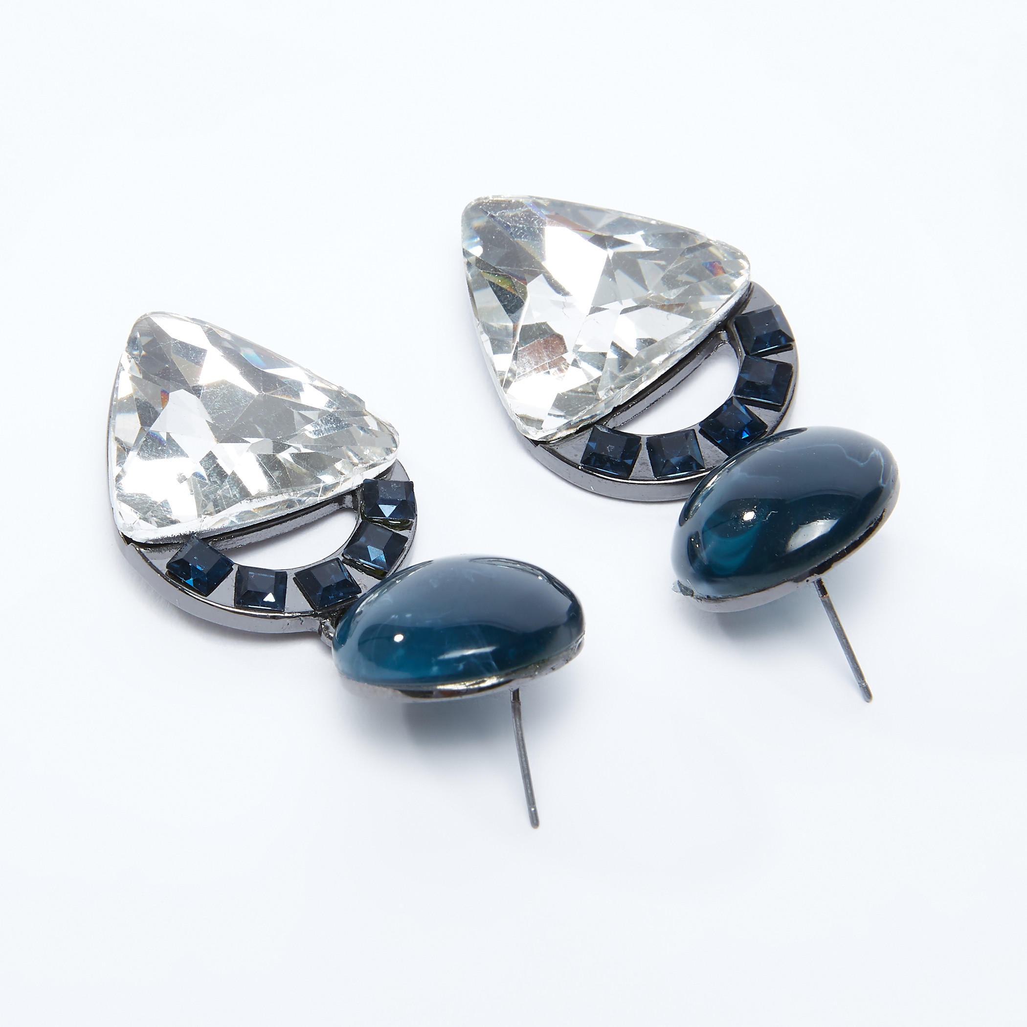 Studded Dangling Earrings with Pushback Closure-women-watchesandjewellery-jewellery-earrings-image-3