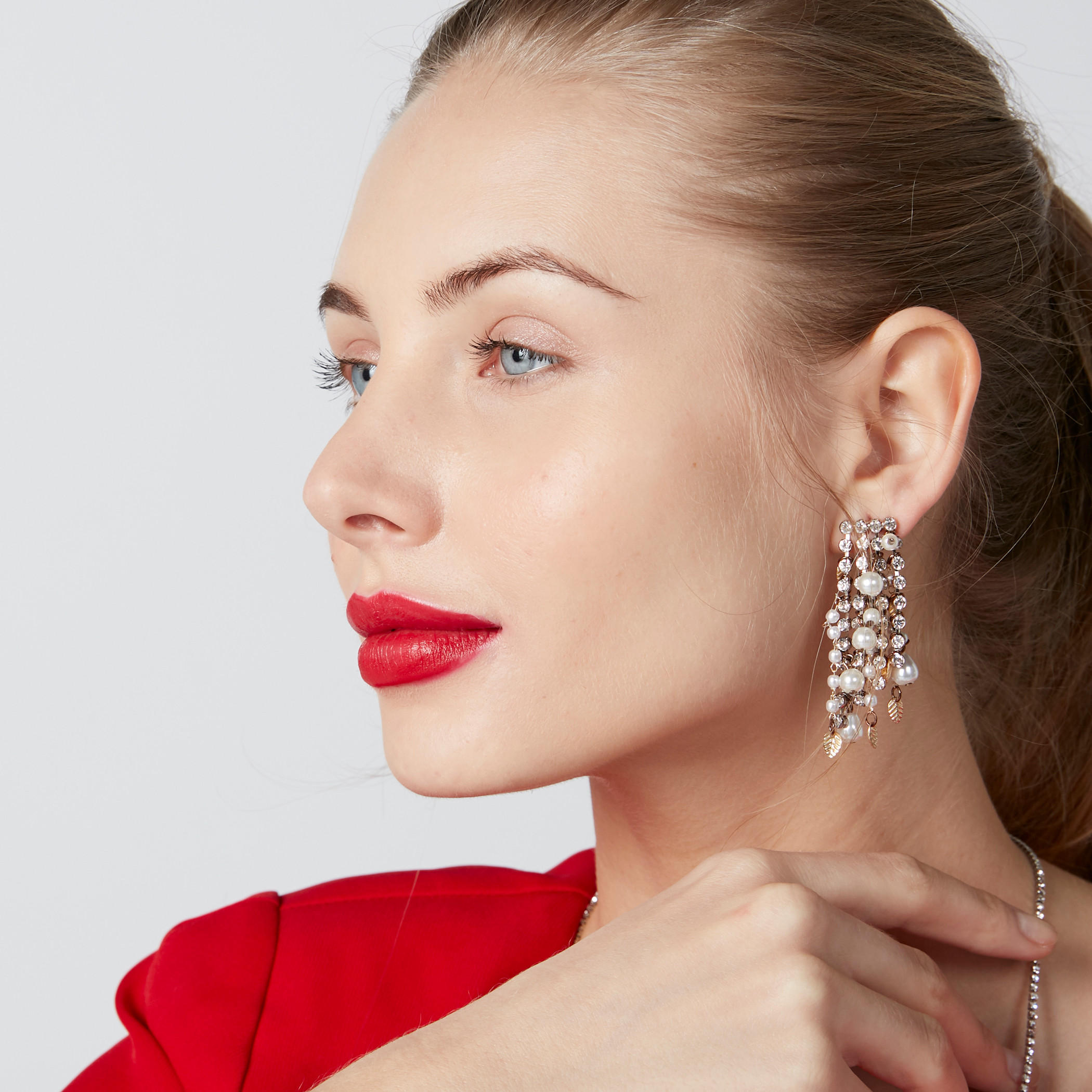 أقراط بدلايات مزينة بمكبس إغلاق-women-watchesandjewellery-jewellery-earrings-image-2