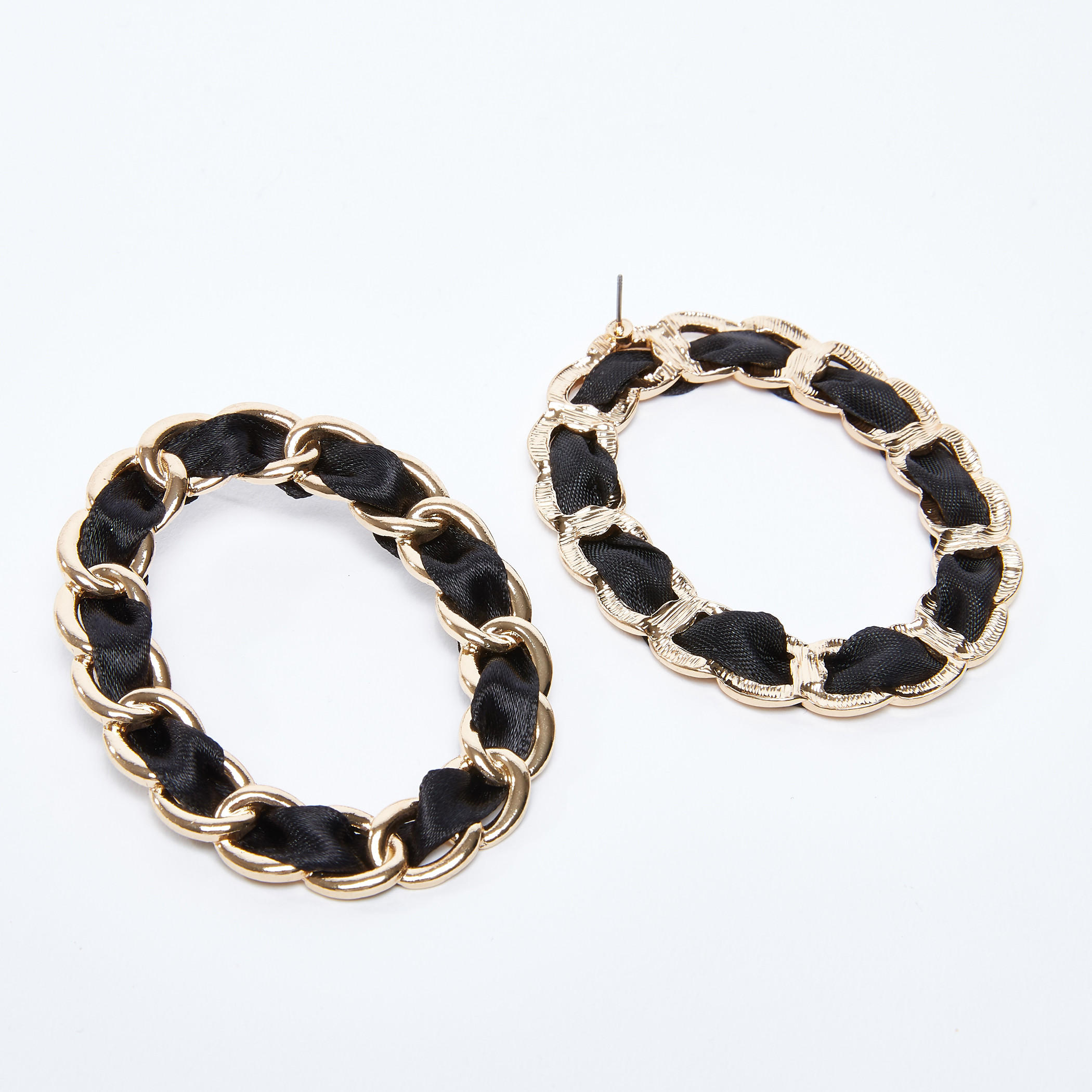 Metallic Oval Earrings-women-watchesandjewellery-jewellery-earrings-image-3