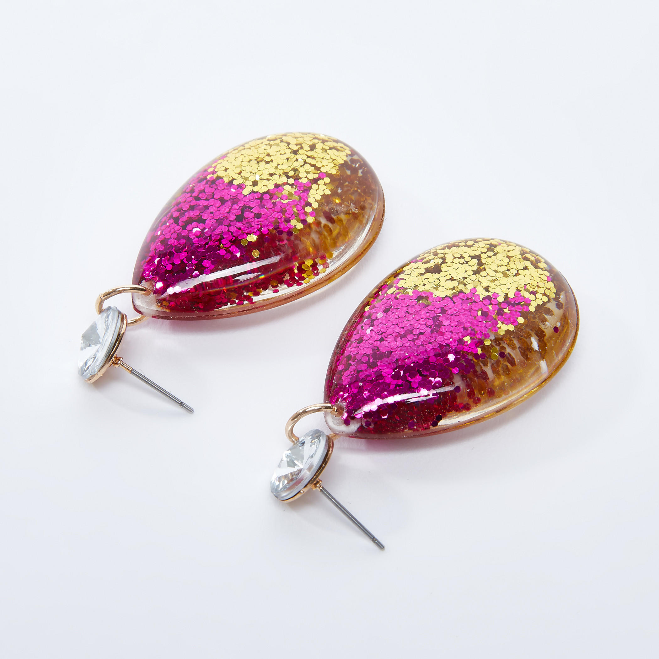 أقراط متدليّة مرصّعة بمكبس إغلاق-women-watchesandjewellery-jewellery-earrings-image-1