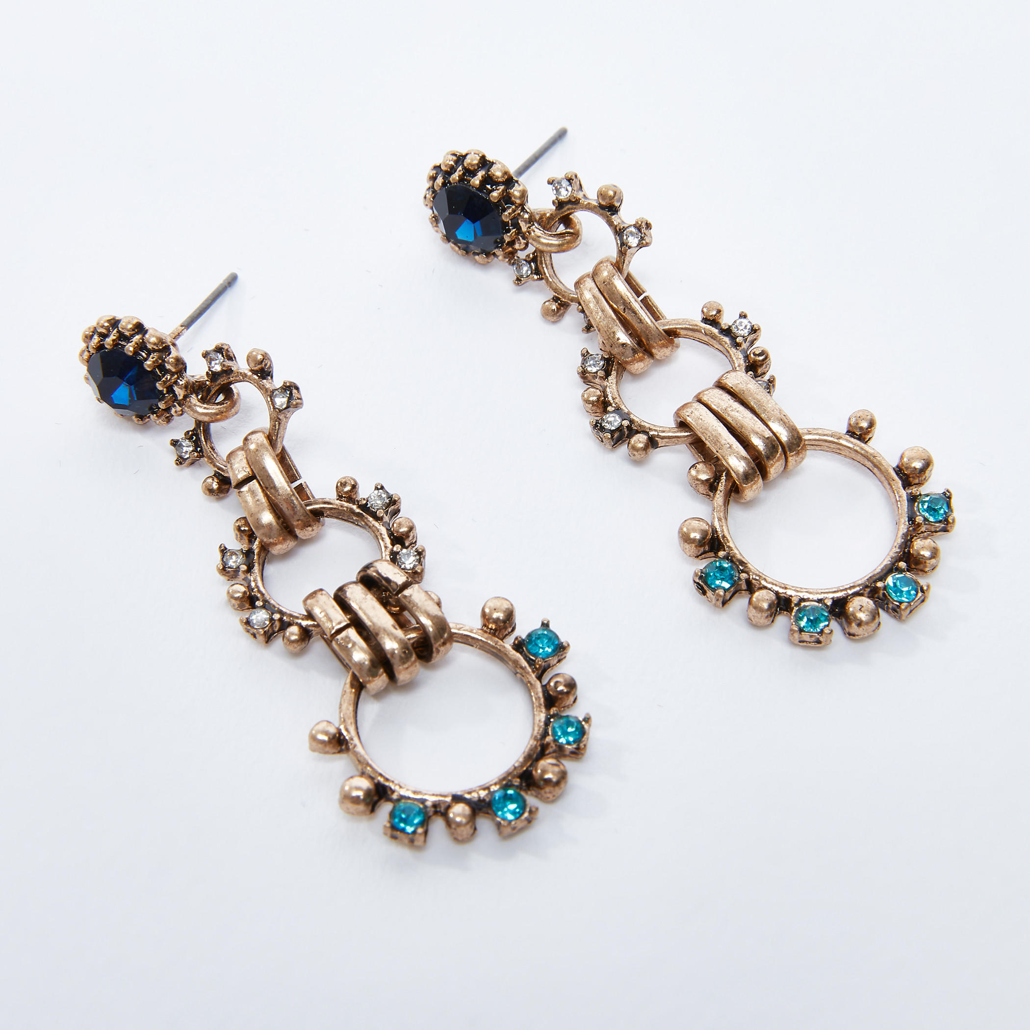 Studded Dangling Earrings with Pushback Closure-women-watchesandjewellery-jewellery-earrings-image-3