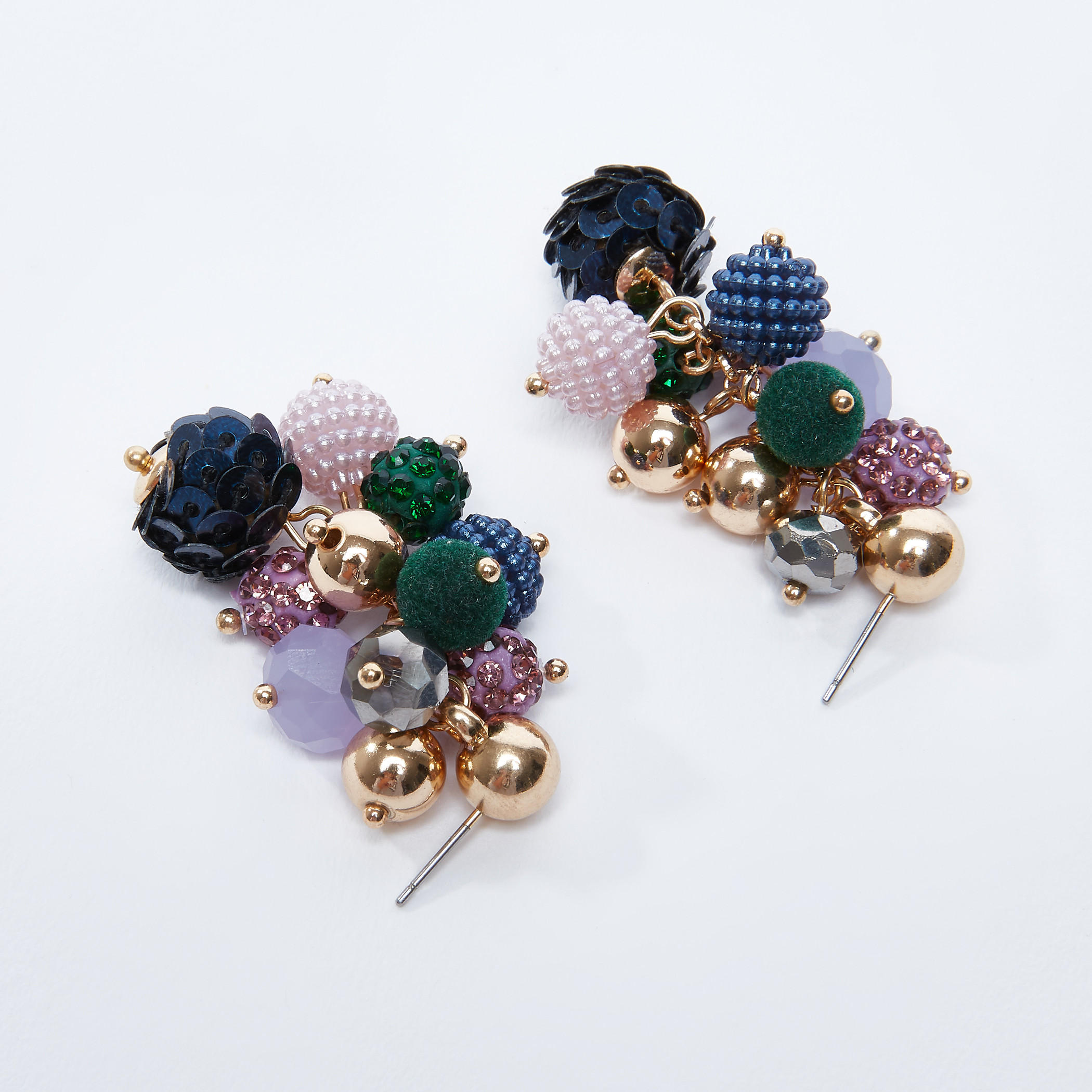 أقراط متدليّة مزيّنة بمكبس إغلاق-women-watchesandjewellery-jewellery-earrings-image-1