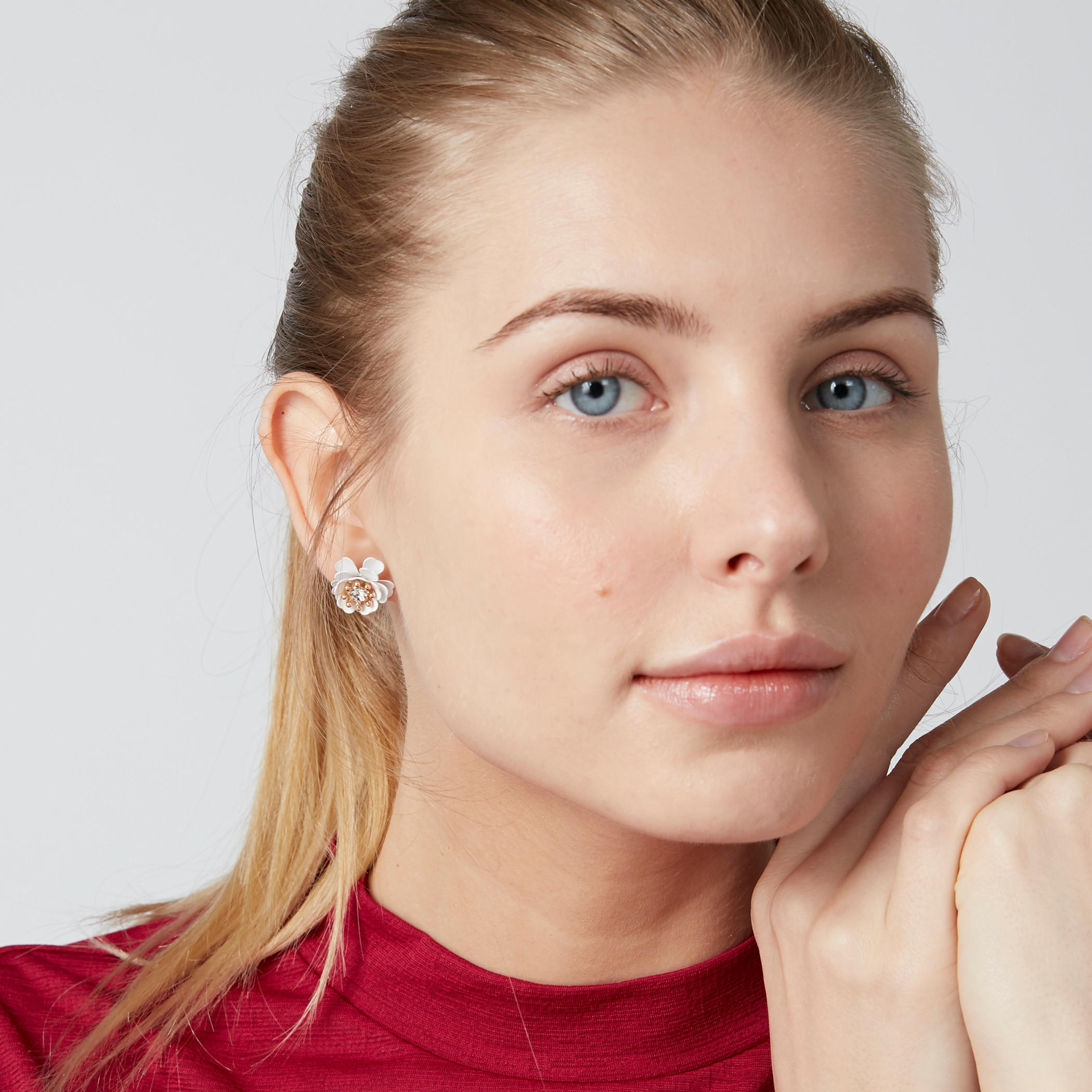 أقراط مرصّعة بمكبس إغلاق - طقم من 6 قطع-women-watchesandjewellery-jewellery-earrings-image-2