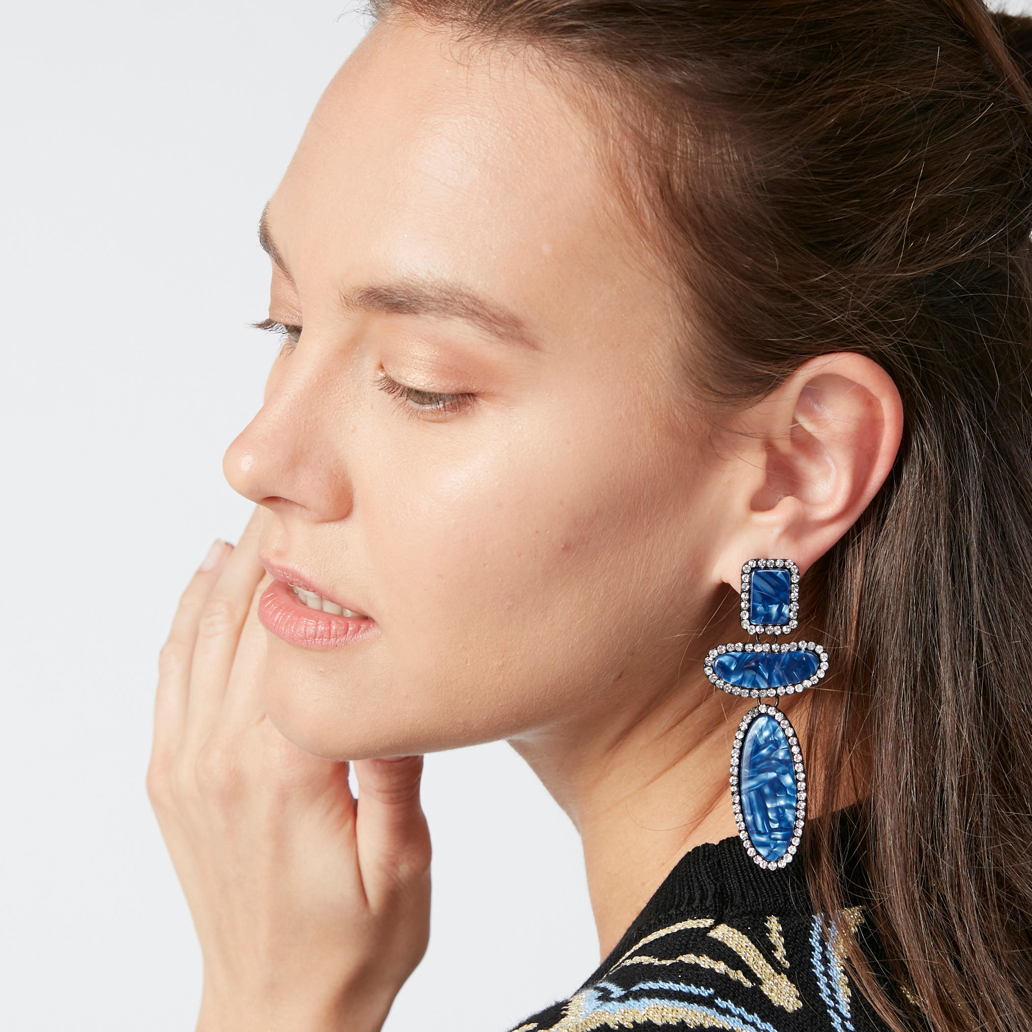 Dangling Earrings with Studded Detail-women-watchesandjewellery-jewellery-earrings-image-2