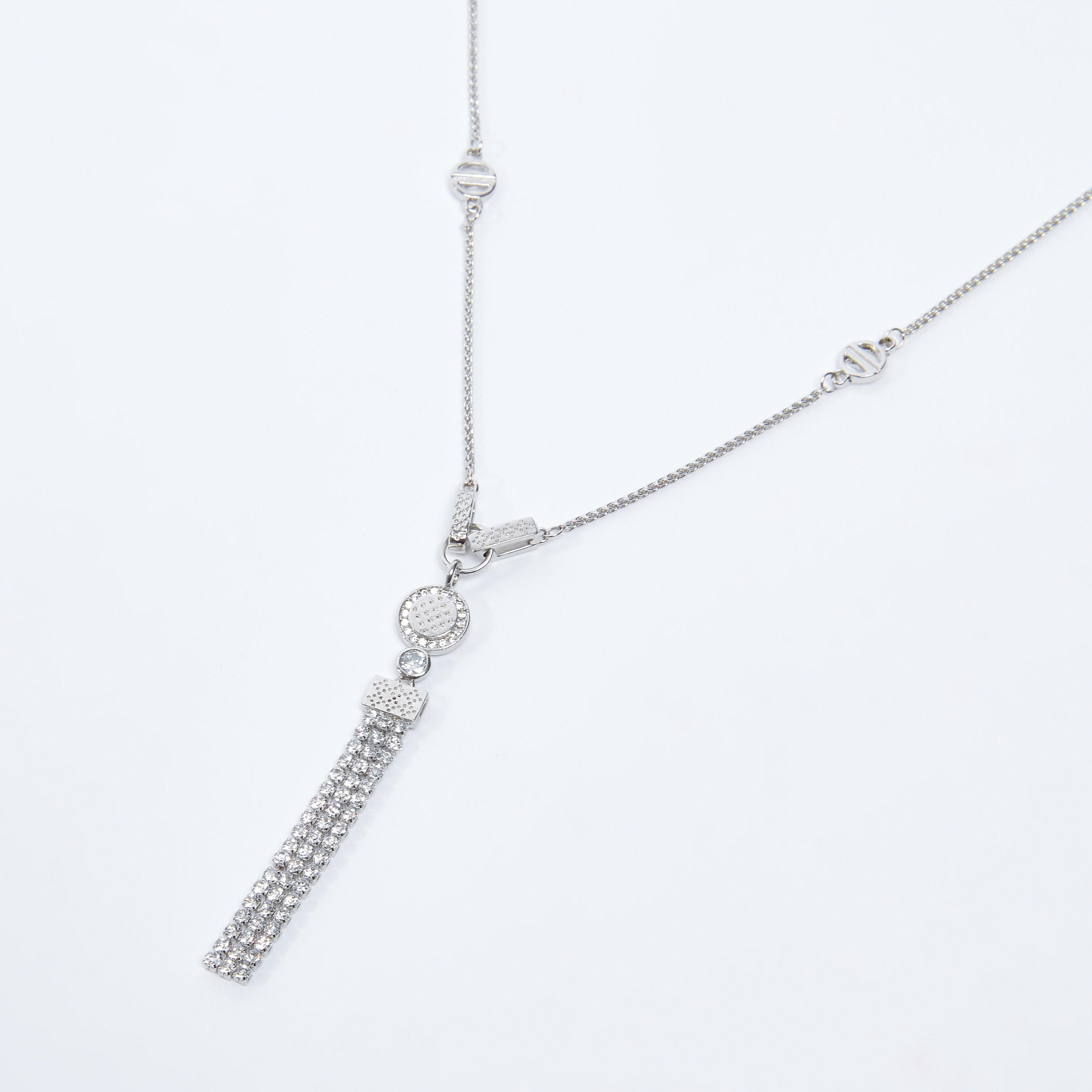 Studded Pendant Necklace with Foldover Clasp-women-watchesandjewellery-jewellery-necklacesandpendants-image-1