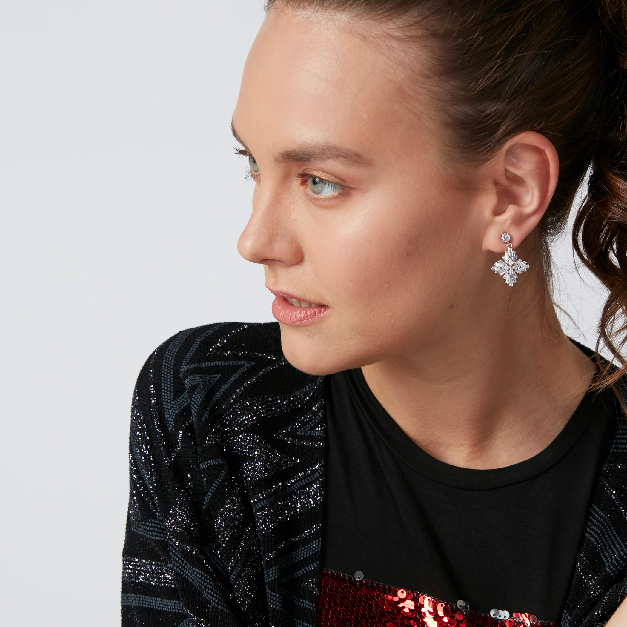 Studded Dangling Earrings-women-watchesandjewellery-jewellery-earrings-image-2