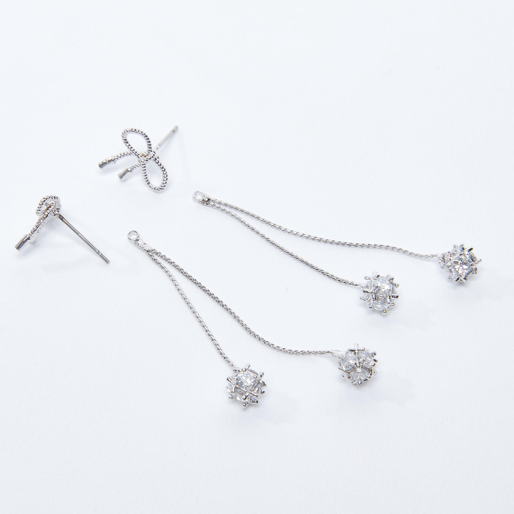 Studded Dangling Earrings with Pushback Closure-women-watchesandjewellery-jewellery-earrings-image-3