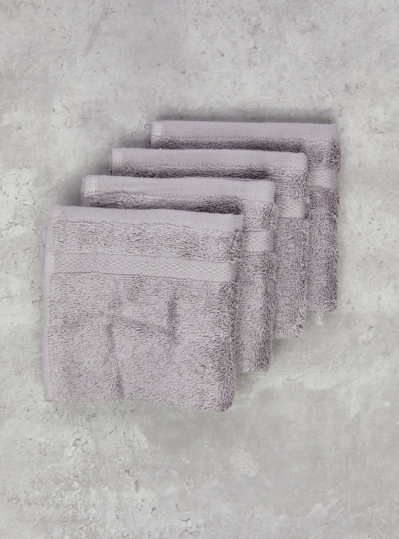 طقم مناشف وجه بارزة الملمس - 4 قطع 30x30 سم-household-bathandlaundry-bathlinen-towels-image-2