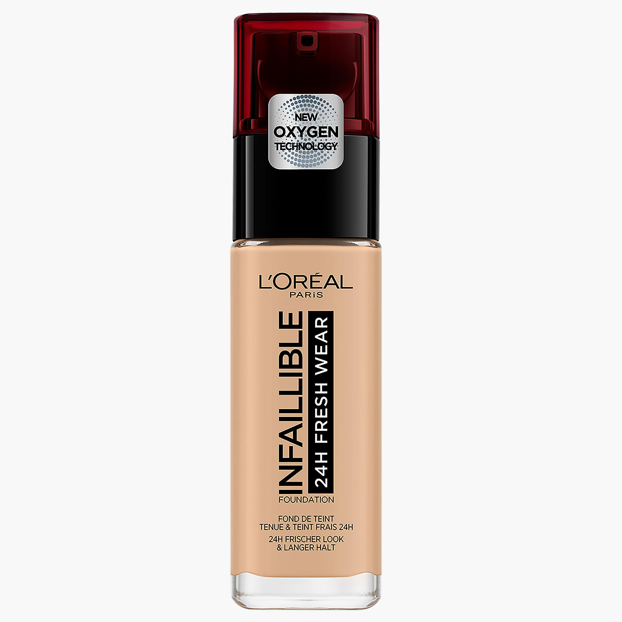 كريم أساس سائل فريش وير 24 ساعة إنفيليبل من لوريال باريس-beautyandpersonalcare-makeup-face-foundations-image-1