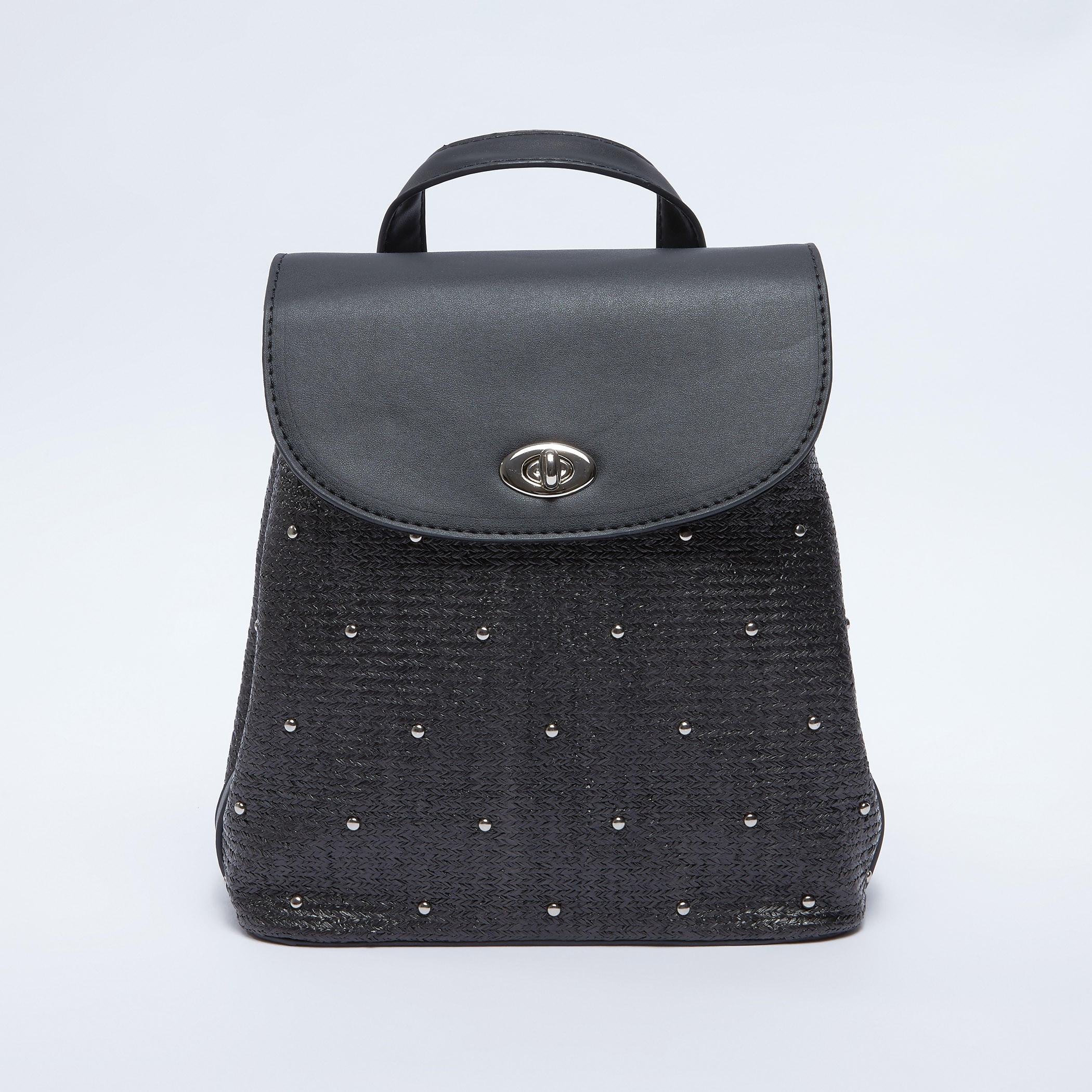 حقيبة ظهر مرصعة بقفل إغلاق وحمالات قابلة للتعديل-women-bagsandwallets-handbags-image-1