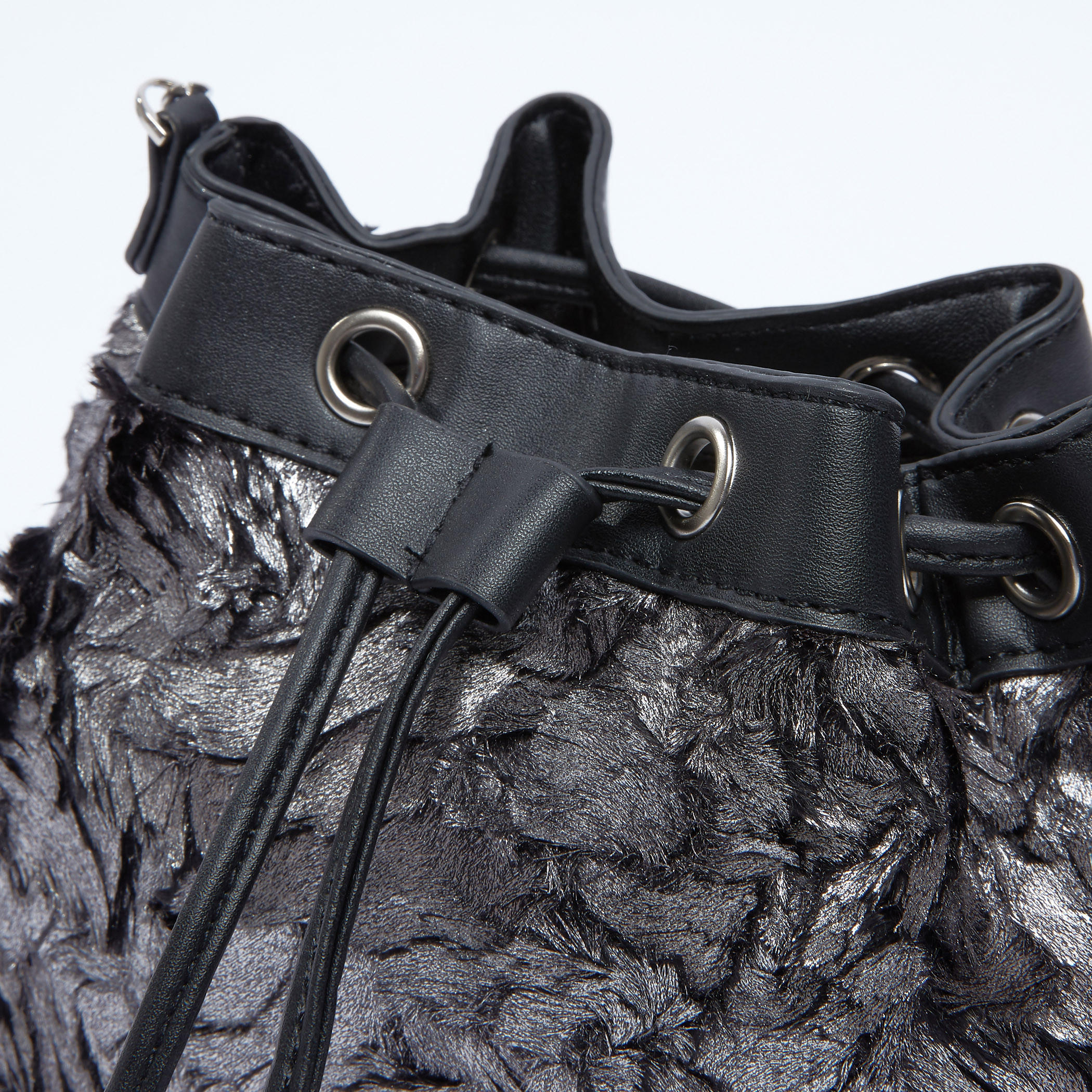 Textured Tote Bag with Metallic Chain-women-bagsandwallets-handbags-image-2