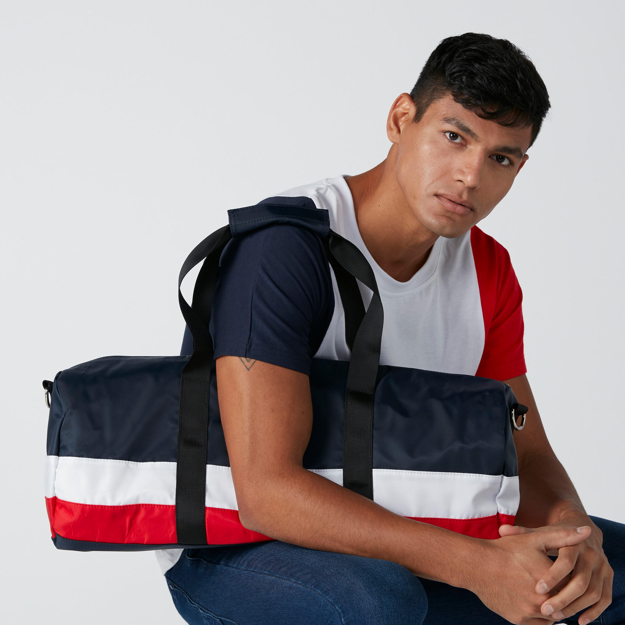 حقيبة دافل مقلّمة بسحّاب إغلاق-men-bags-image-2