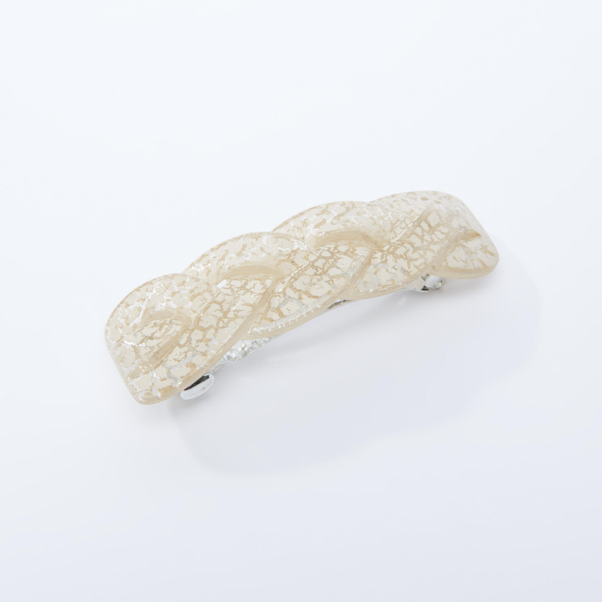 Printed Braid Detail Hair Clip-women-hairaccessories-image-1