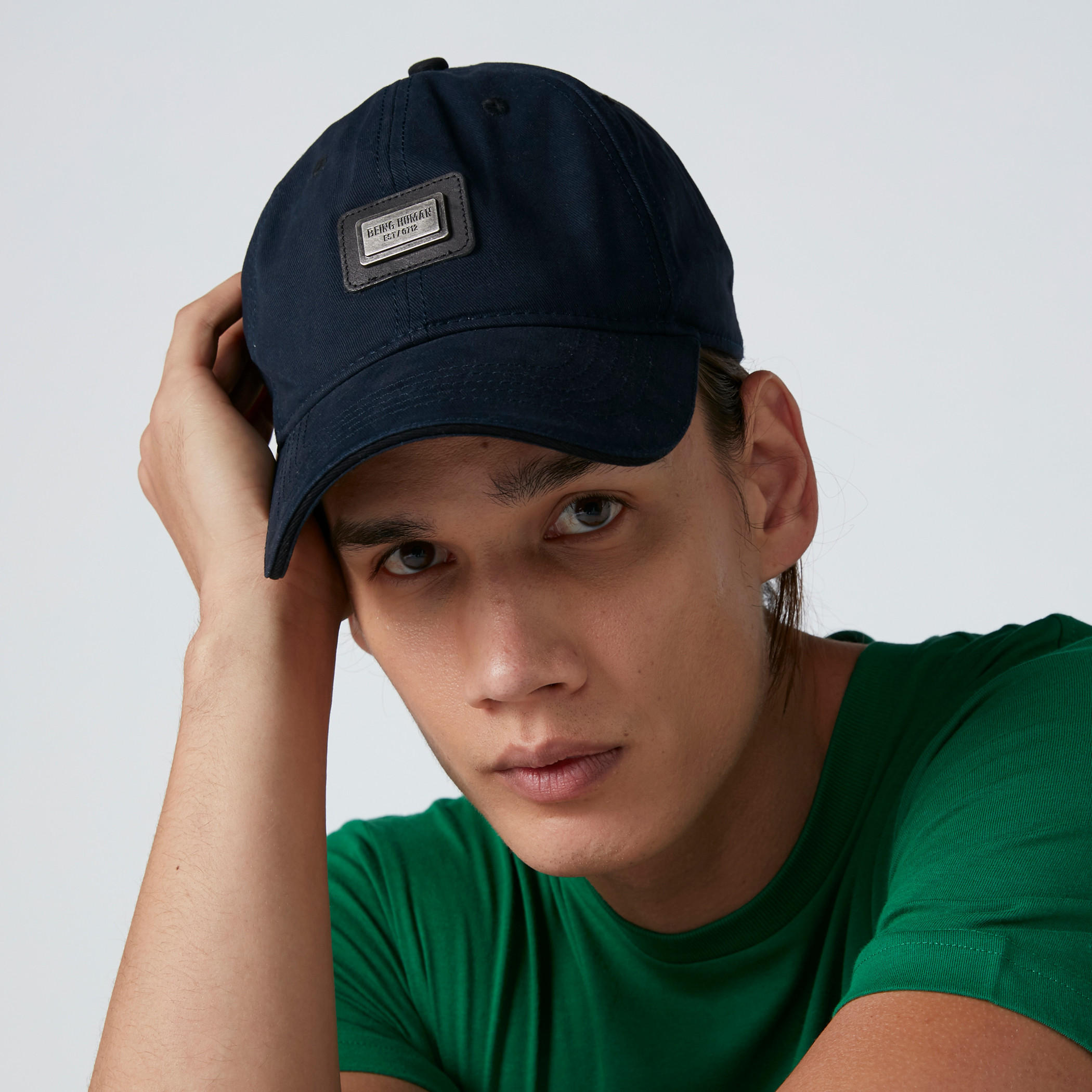 قبعة كاب بتزيينات ودرزات بيينج هيومان-men-caps-image-2