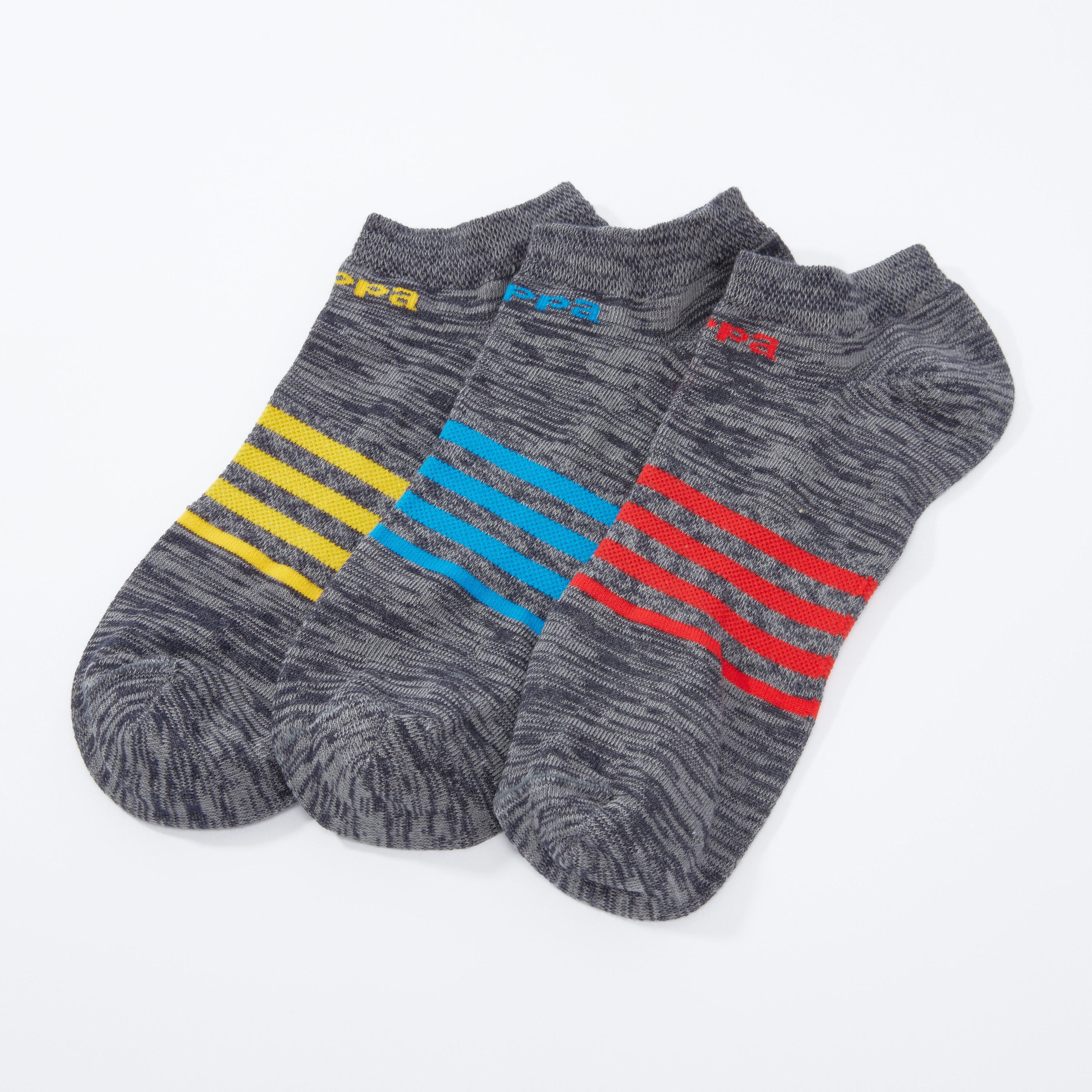جوارب مقلمة بطول الكاحل من كابا - طقم من 3 أزواج-men-socks-image-1