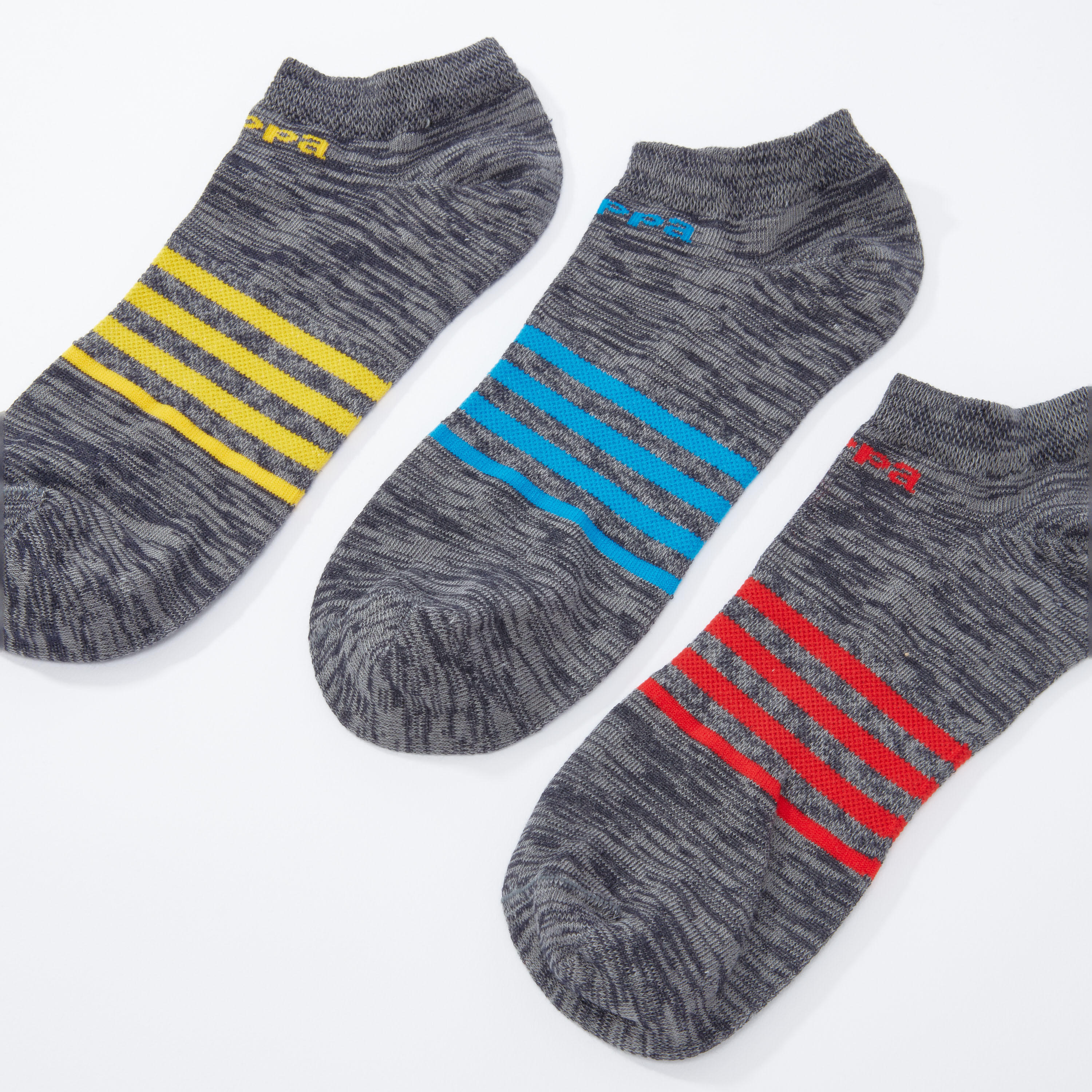 جوارب مقلمة بطول الكاحل من كابا - طقم من 3 أزواج-men-socks-image-2