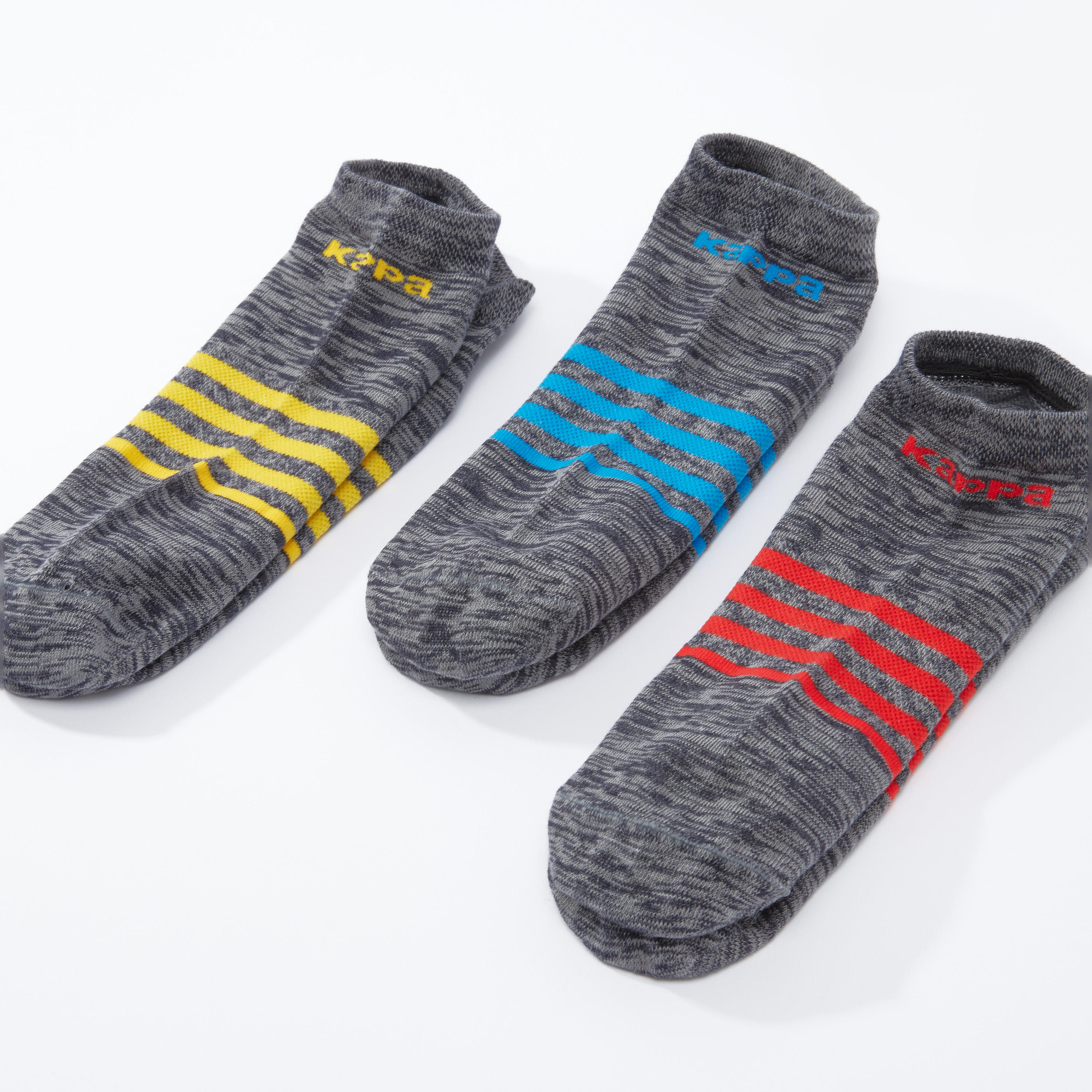 جوارب مقلمة بطول الكاحل من كابا - طقم من 3 أزواج-men-socks-image-3