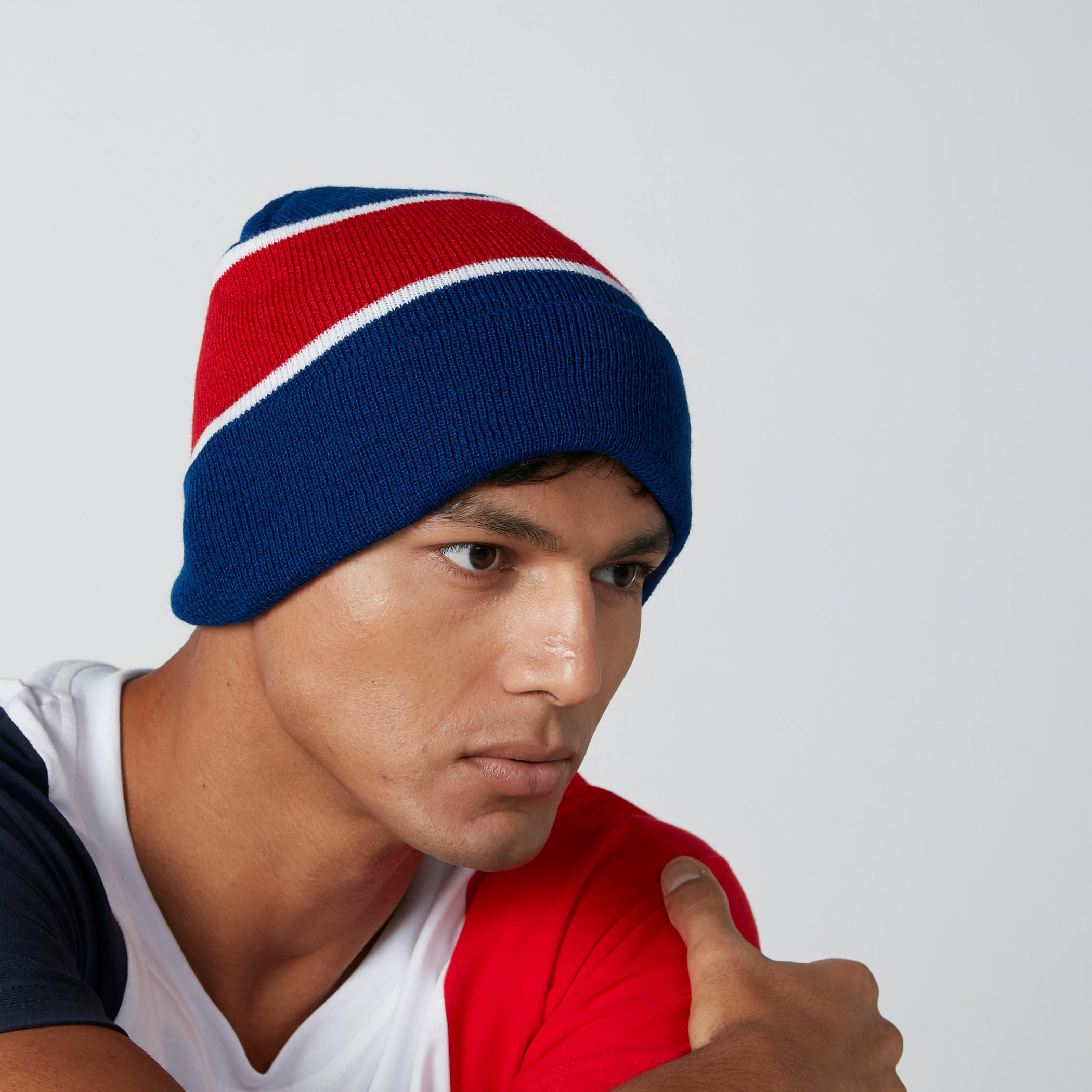 Textured Cap with Stripes-men-caps-image-2