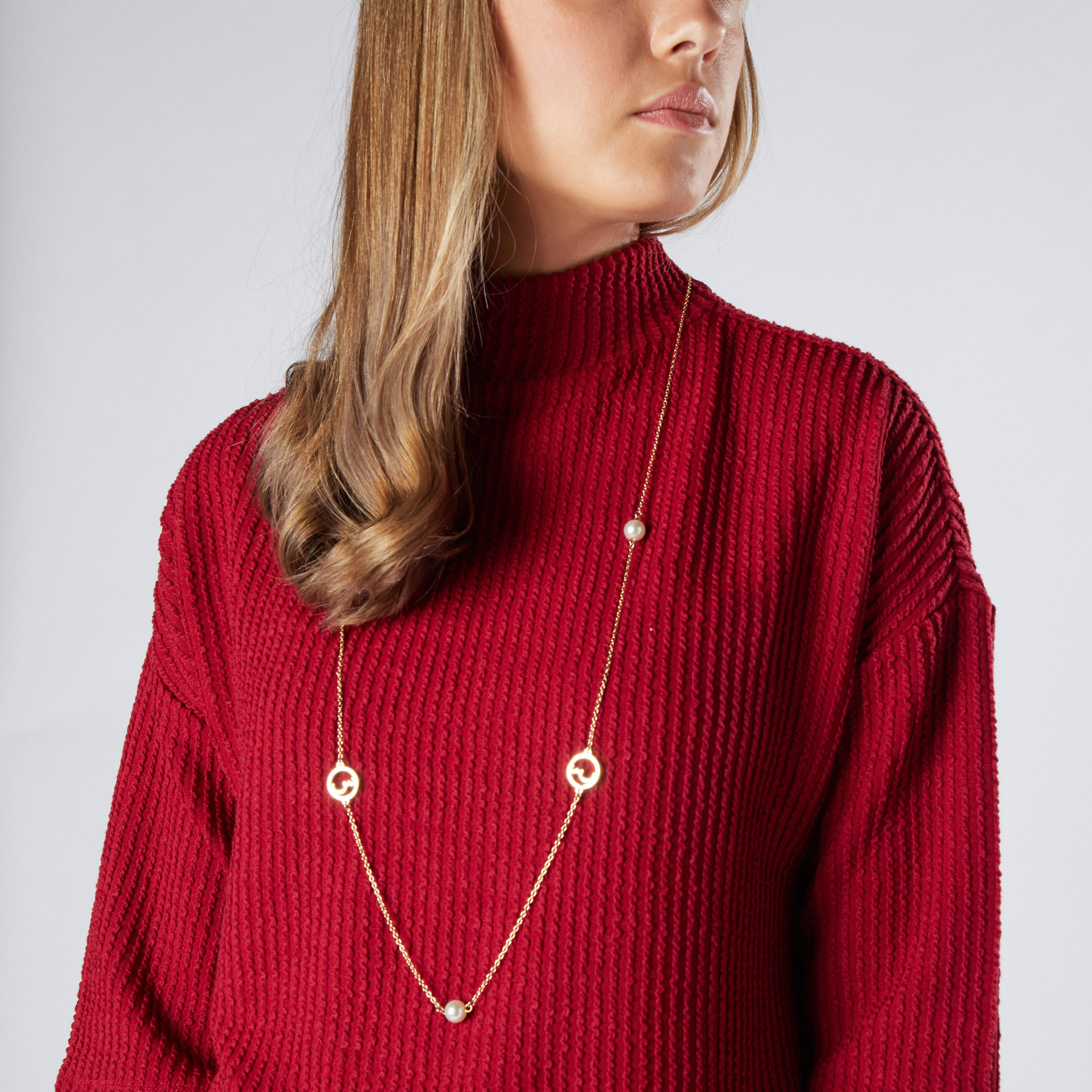 Sentiments Metallic Necklace with Arabic Letter Siin Pendant-women-watchesandjewellery-jewellery-necklacesandpendants-image-2