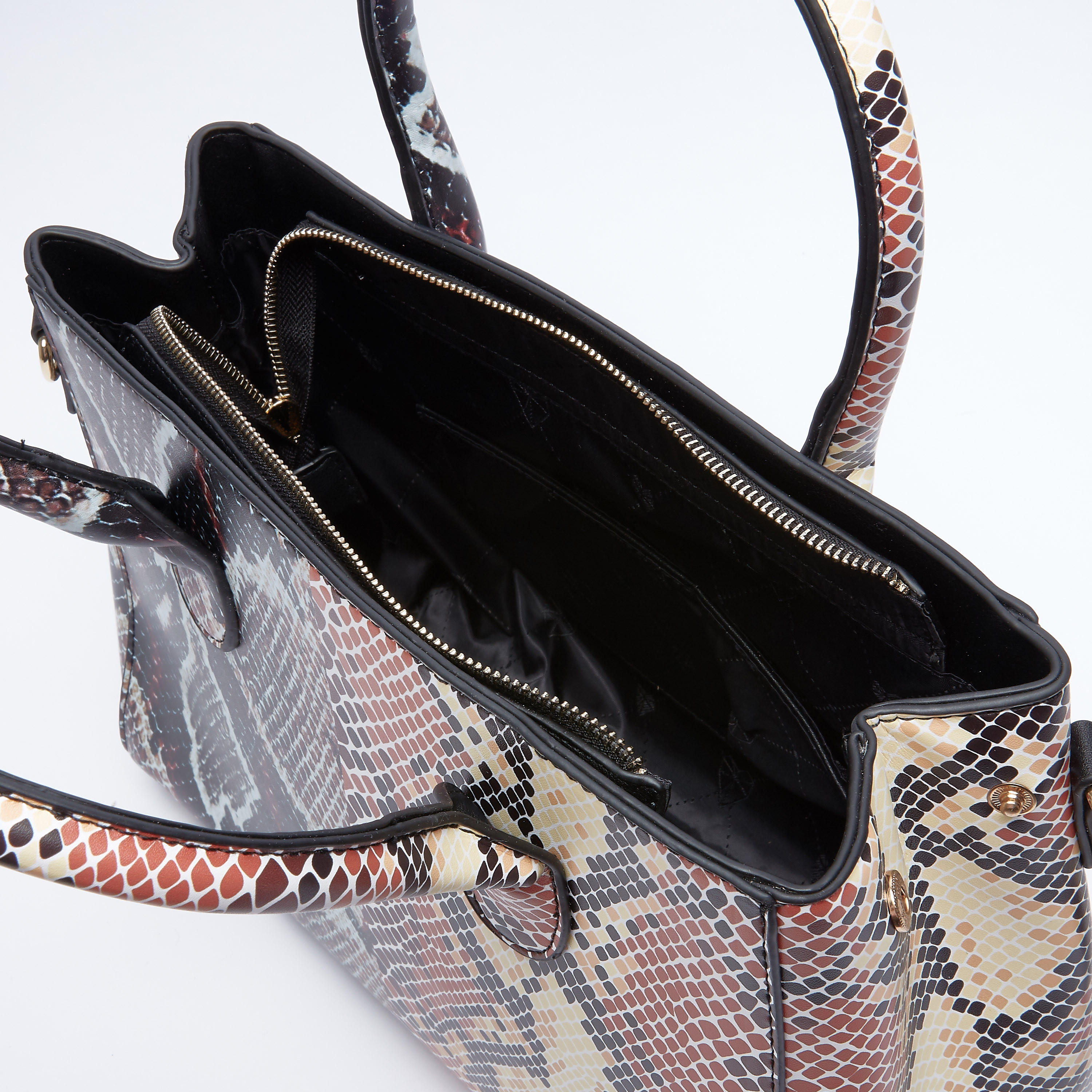 Printed Handbag with Top Handles and Zip Closure-women-bagsandwallets-handbags-image-5