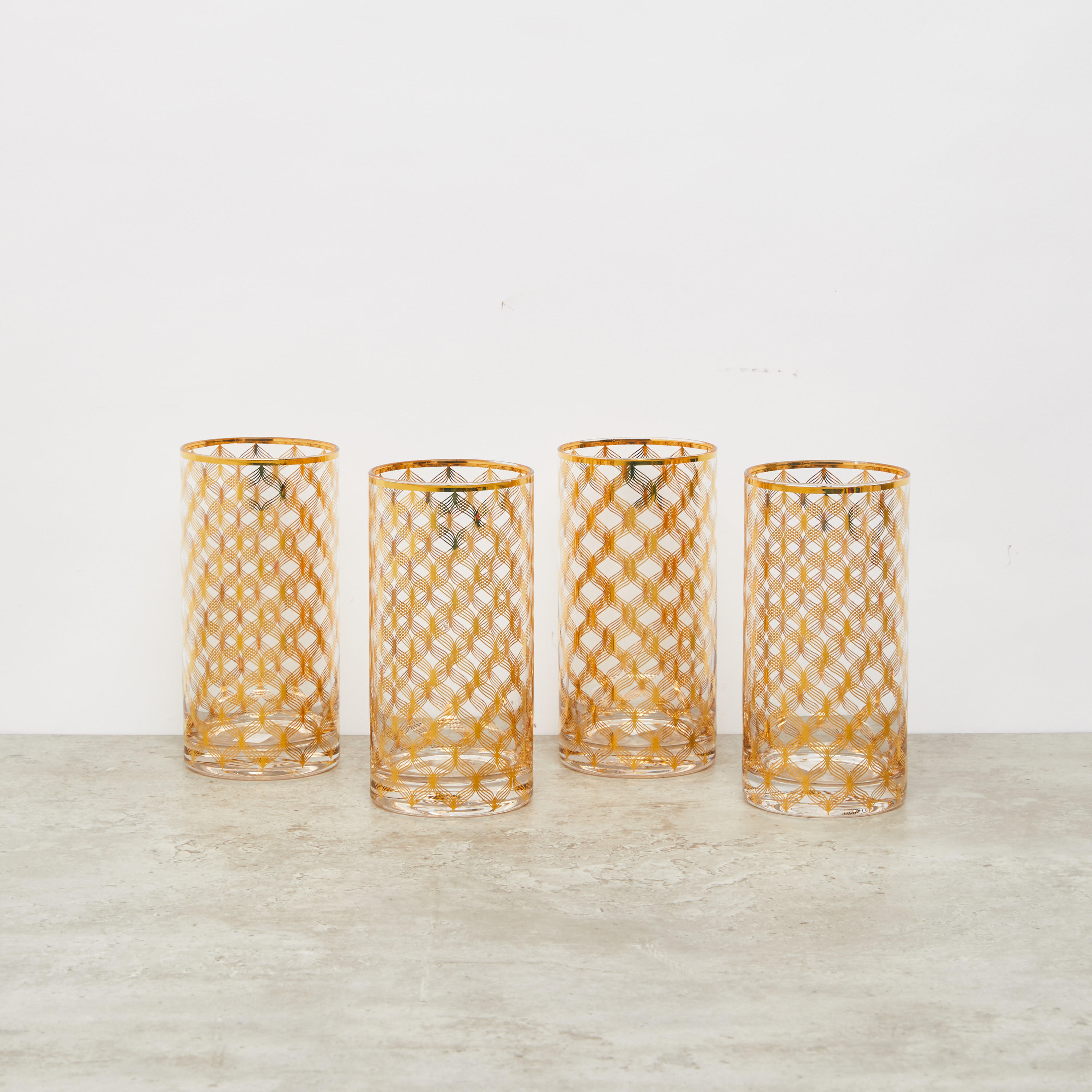 Metropolition Mood Geometric Decal Highball Tumblers - Set of 4-household-dining-glassware-drinkingglasses-image-1