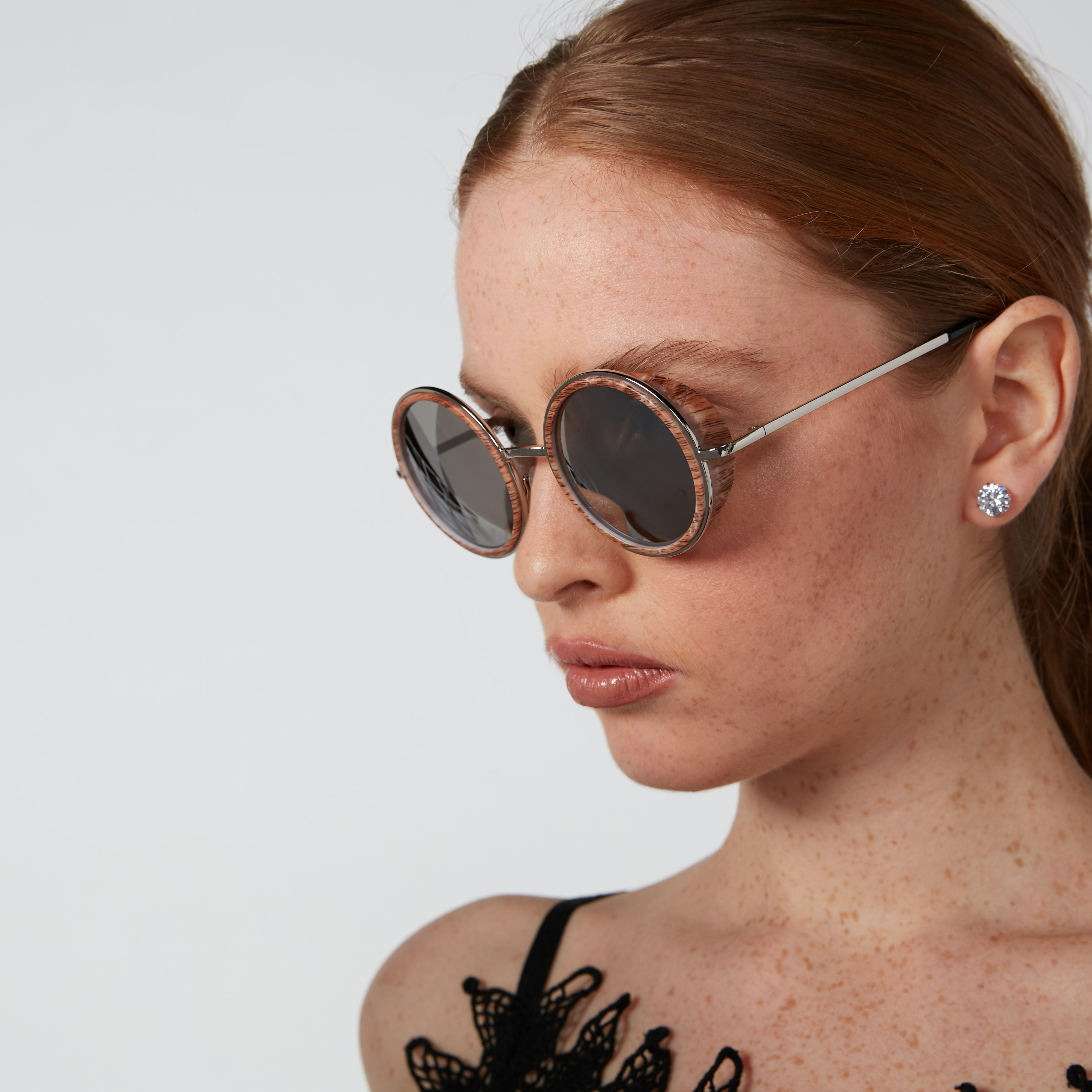 نظّارة شمسية مستديرة بإطار كامل وطبعات-women-sunglasses-image-2
