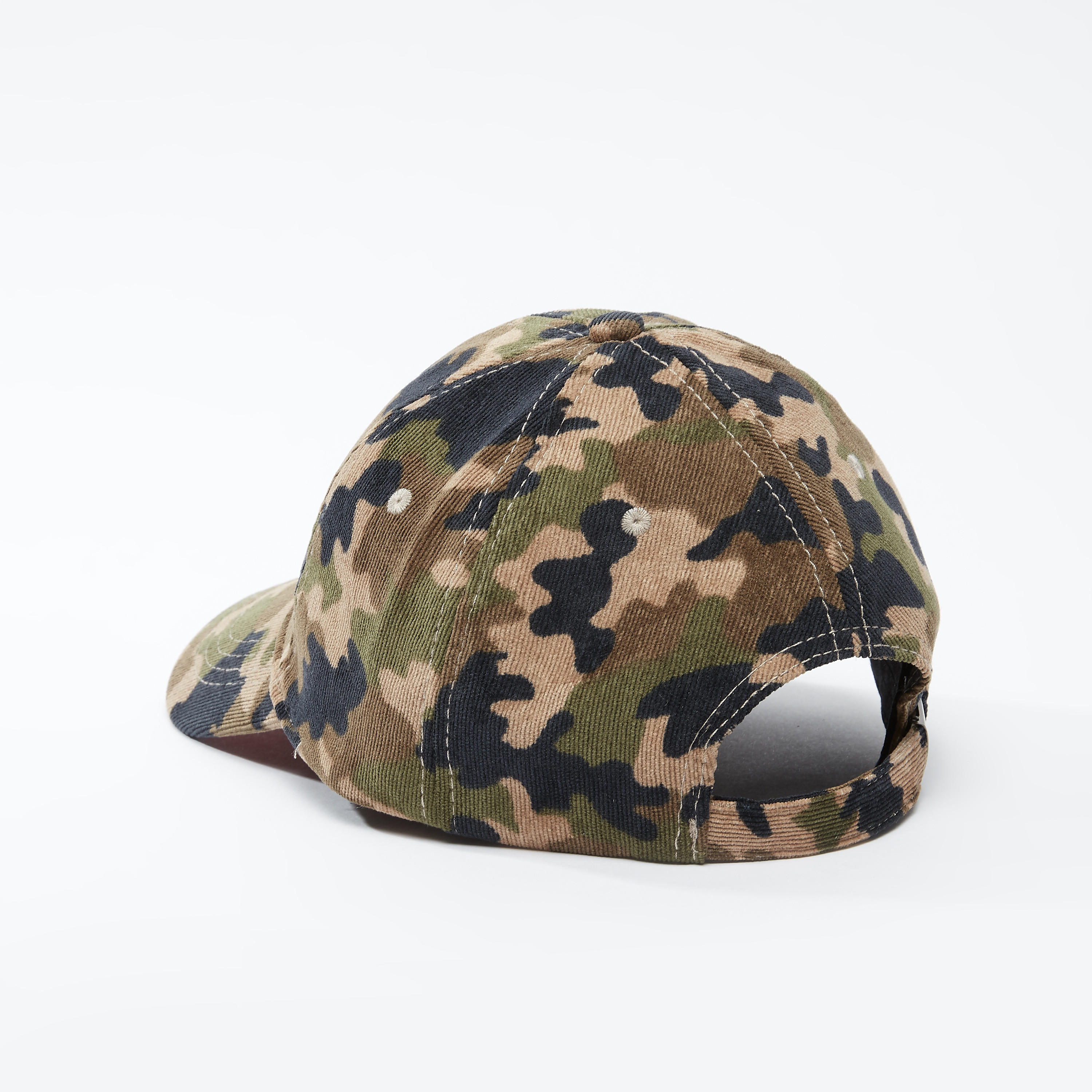 Camouflage Printed Cap with Plate Buckle Closure-men-caps-image-3
