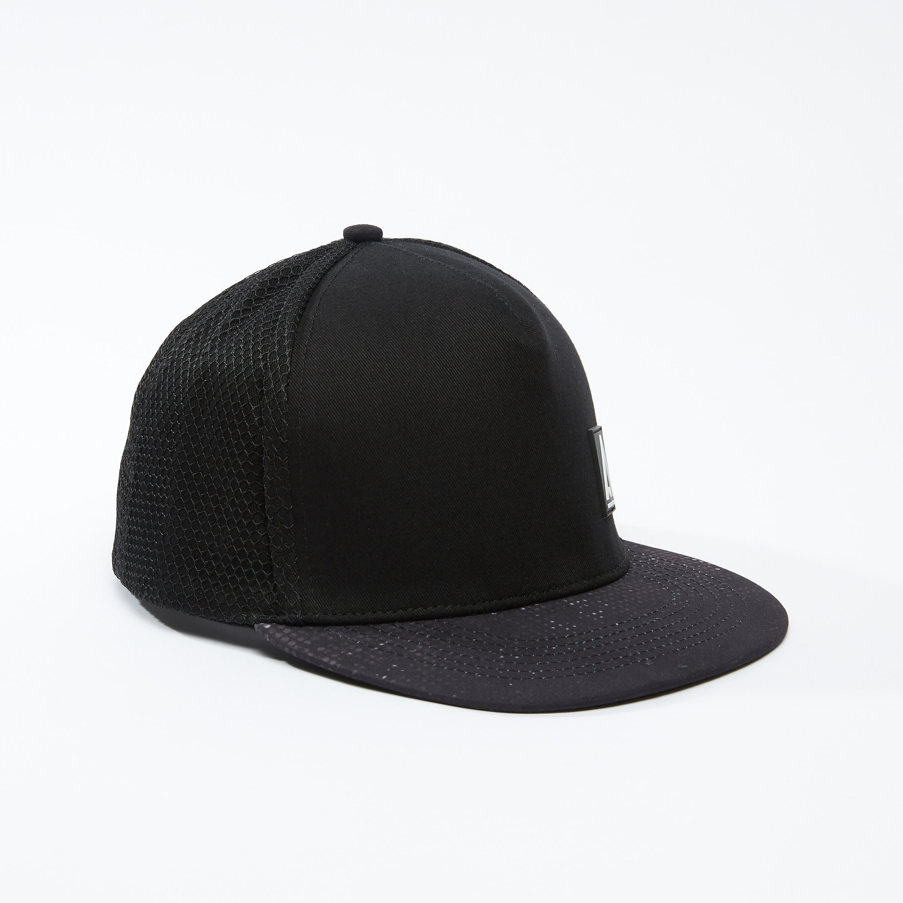 Textured Cap with Snap Closure-men-caps-image-1