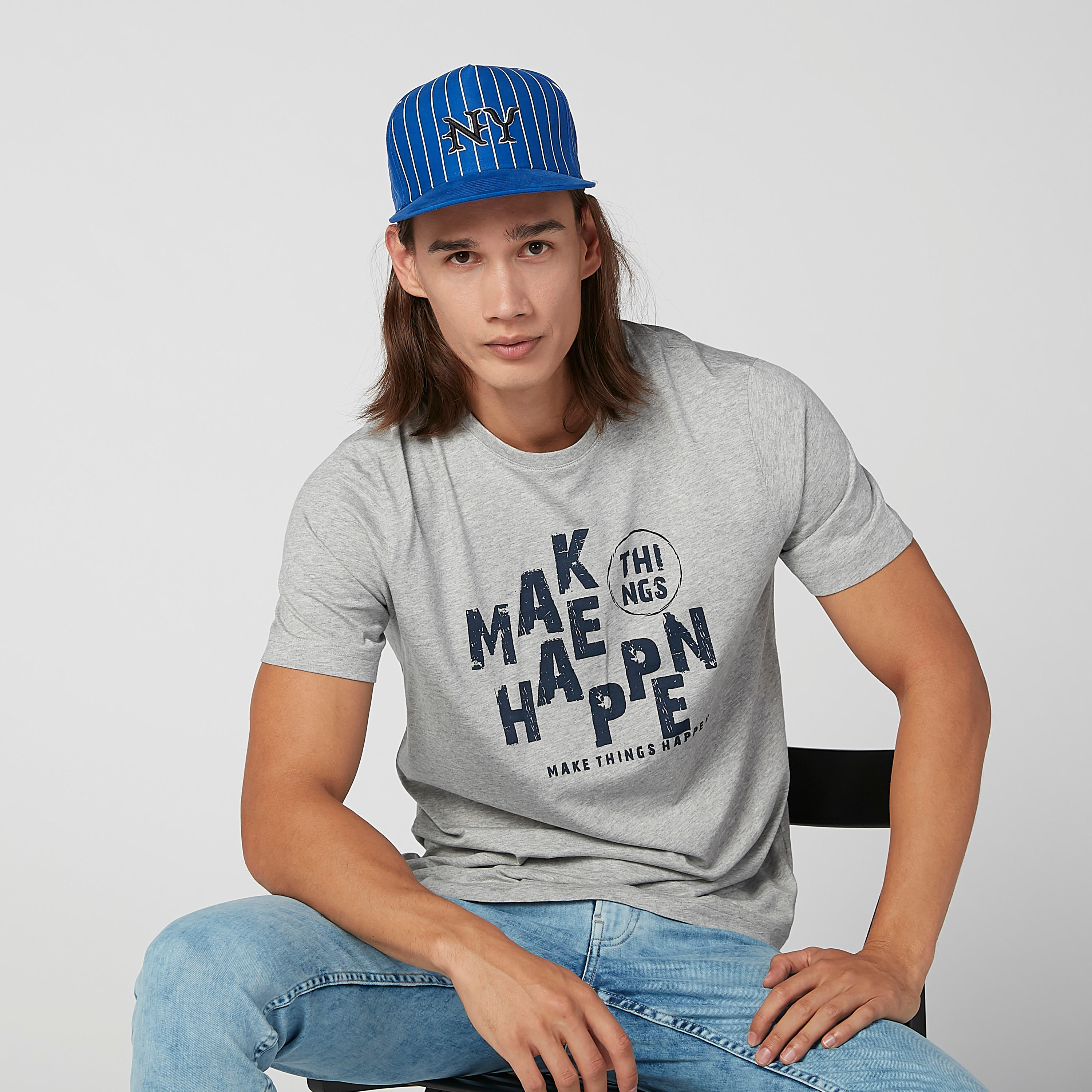 قبعة كاب مقلّمة بزر إغلاق-men-caps-image-2