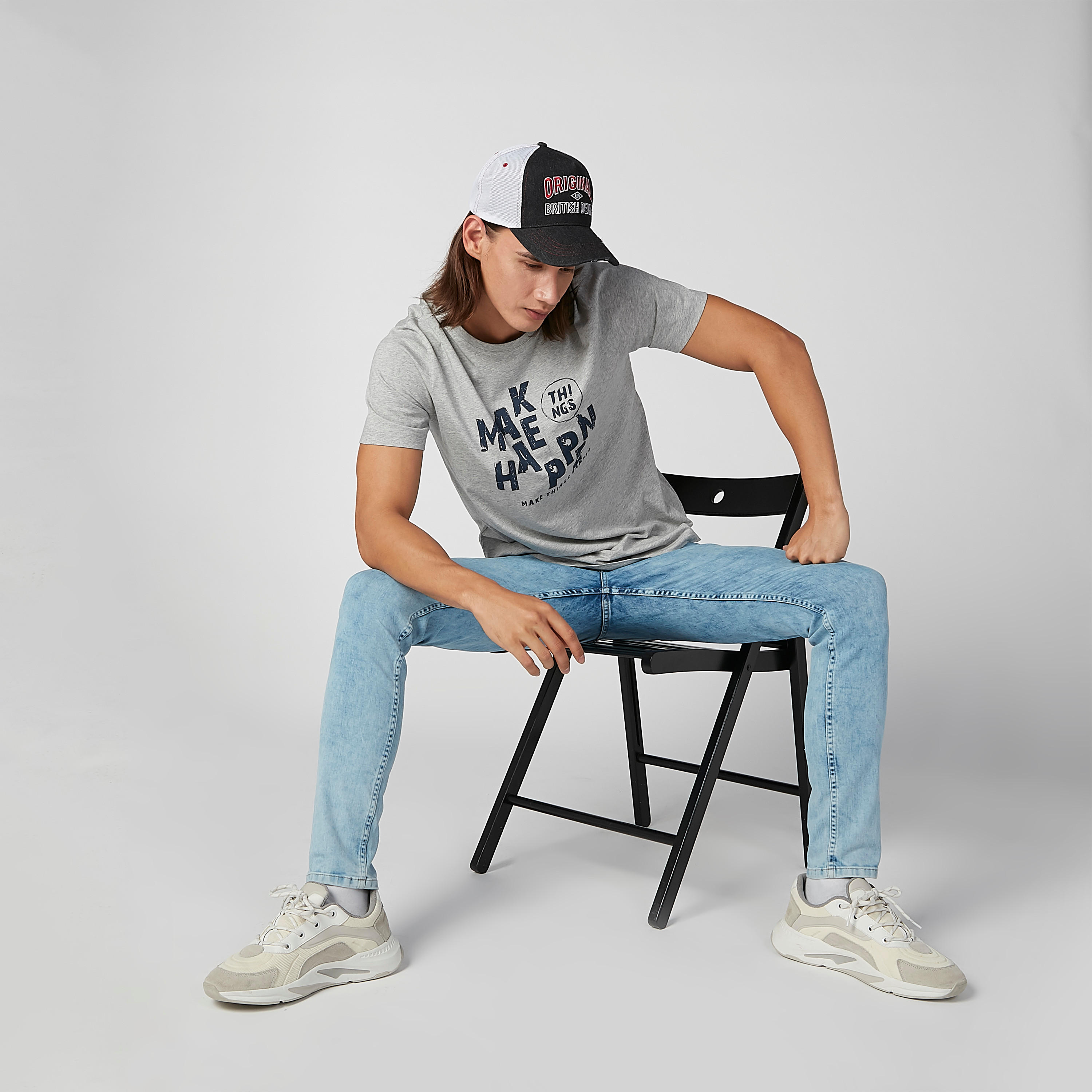 قبعة كاب مستدامة بارزة الملمس بزر إغلاق -men-caps-image-2