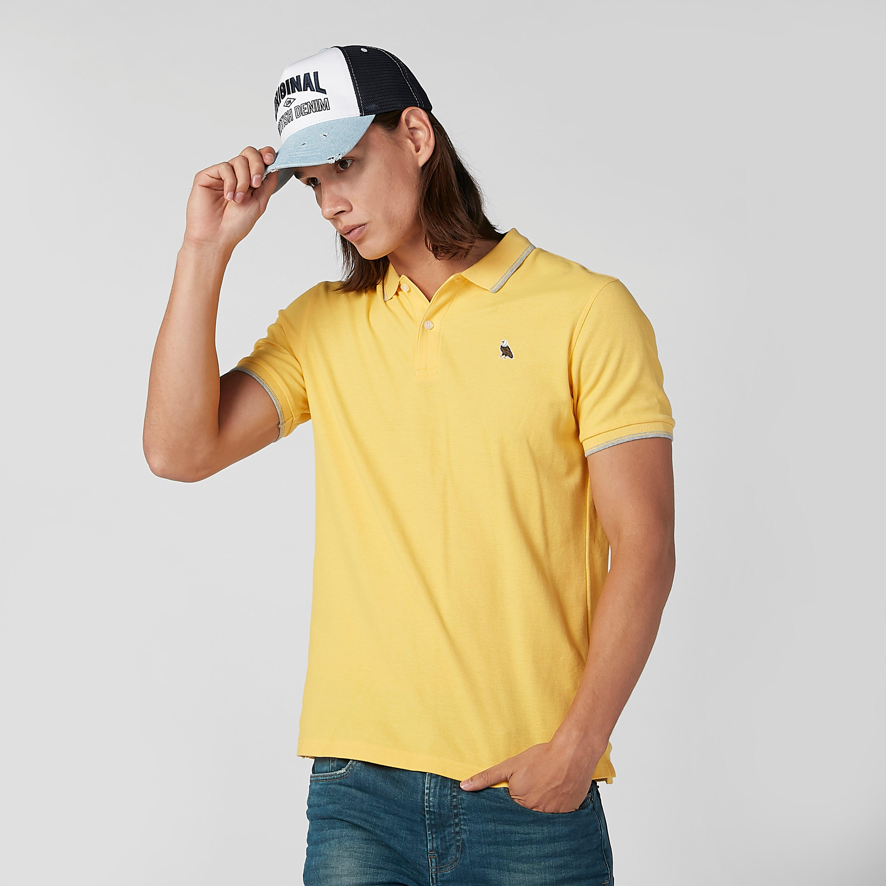 Textured Cap with Snap Closure-men-caps-image-2