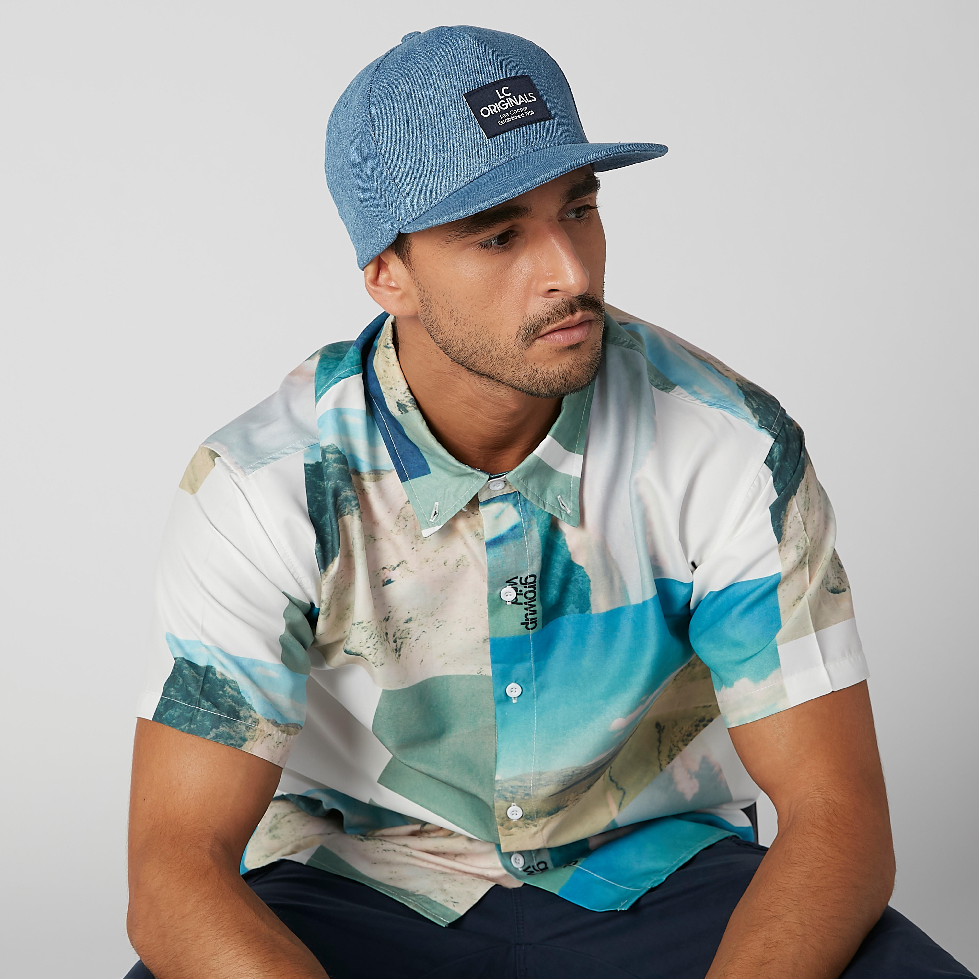 قبعة كاب بارزة الملمس بزر إغلاق-men-caps-image-2