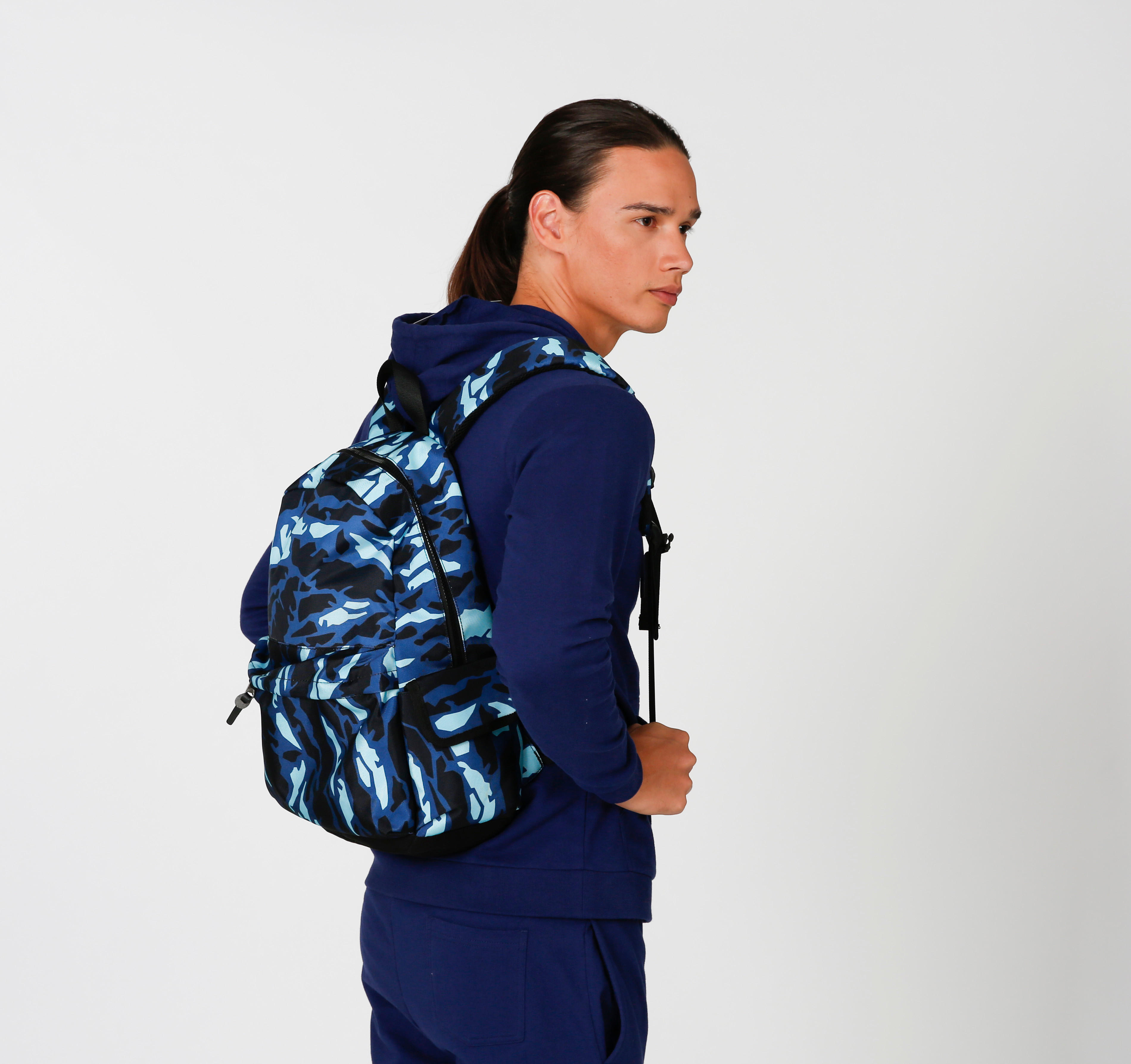 Printed Backpack with Adjustable Straps and Top Handle-men-bags-image-2
