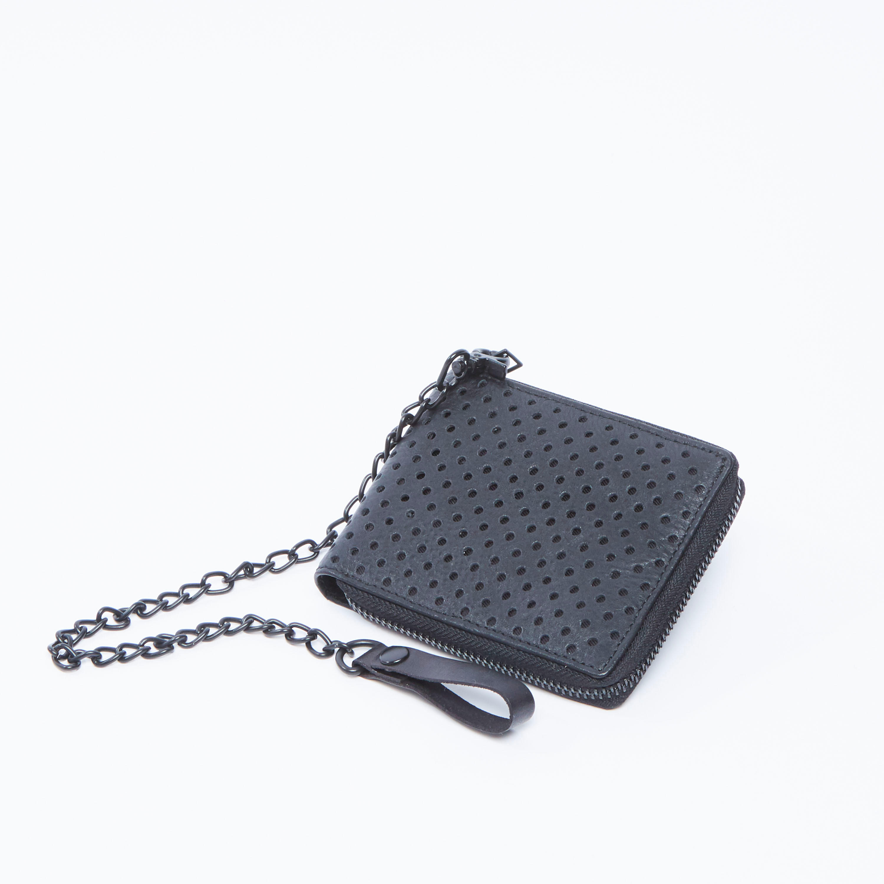 محفظة بارزة الملمس بطيّة مزدوجة وسلسلة قابلة للفصل-men-beltsandwallets-wallets-image-1