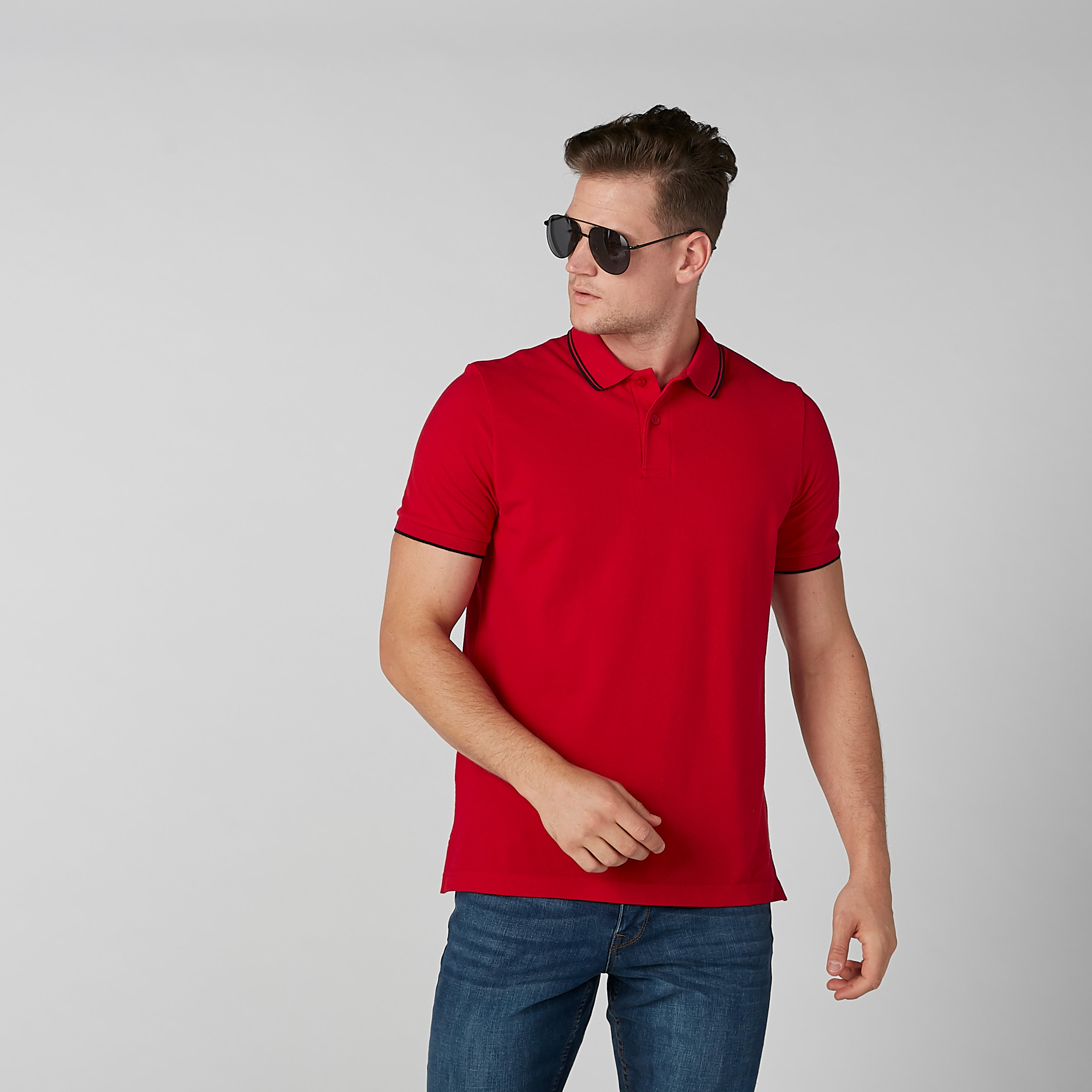 Plain Full Rim Aviator Sunglasses-men-sunglasses-image-2