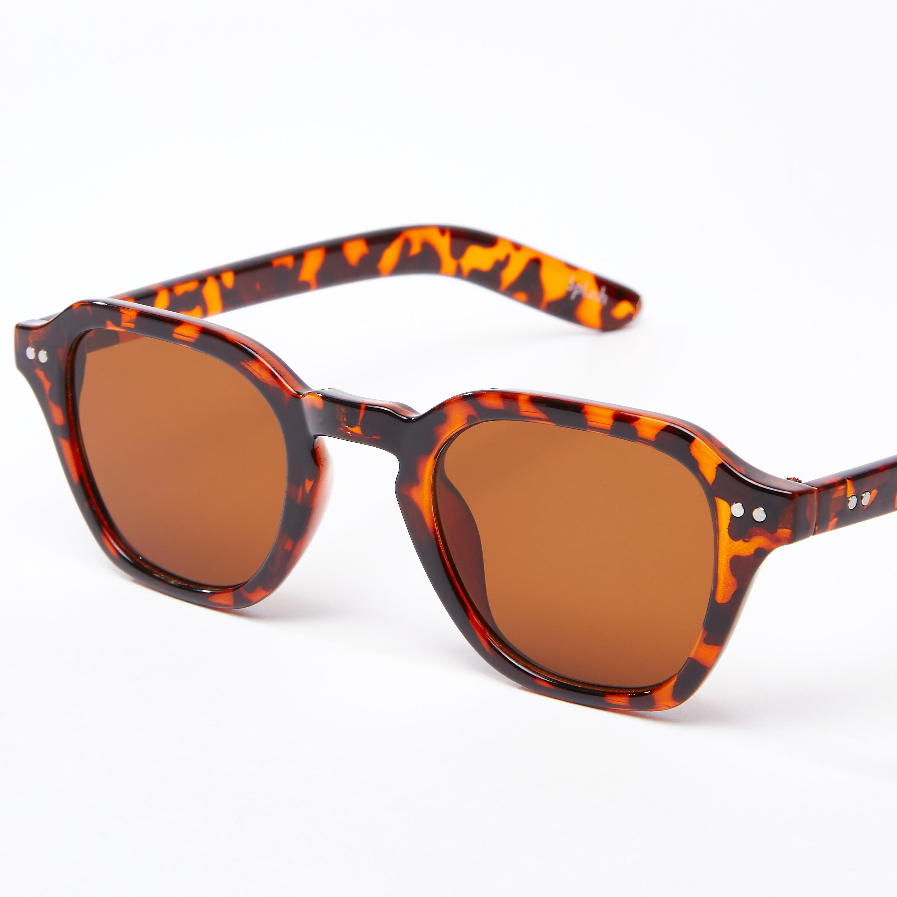 نظّارة شمسية بإطار كامل مطبوع ووسادات للأنف-men-sunglasses-image-4