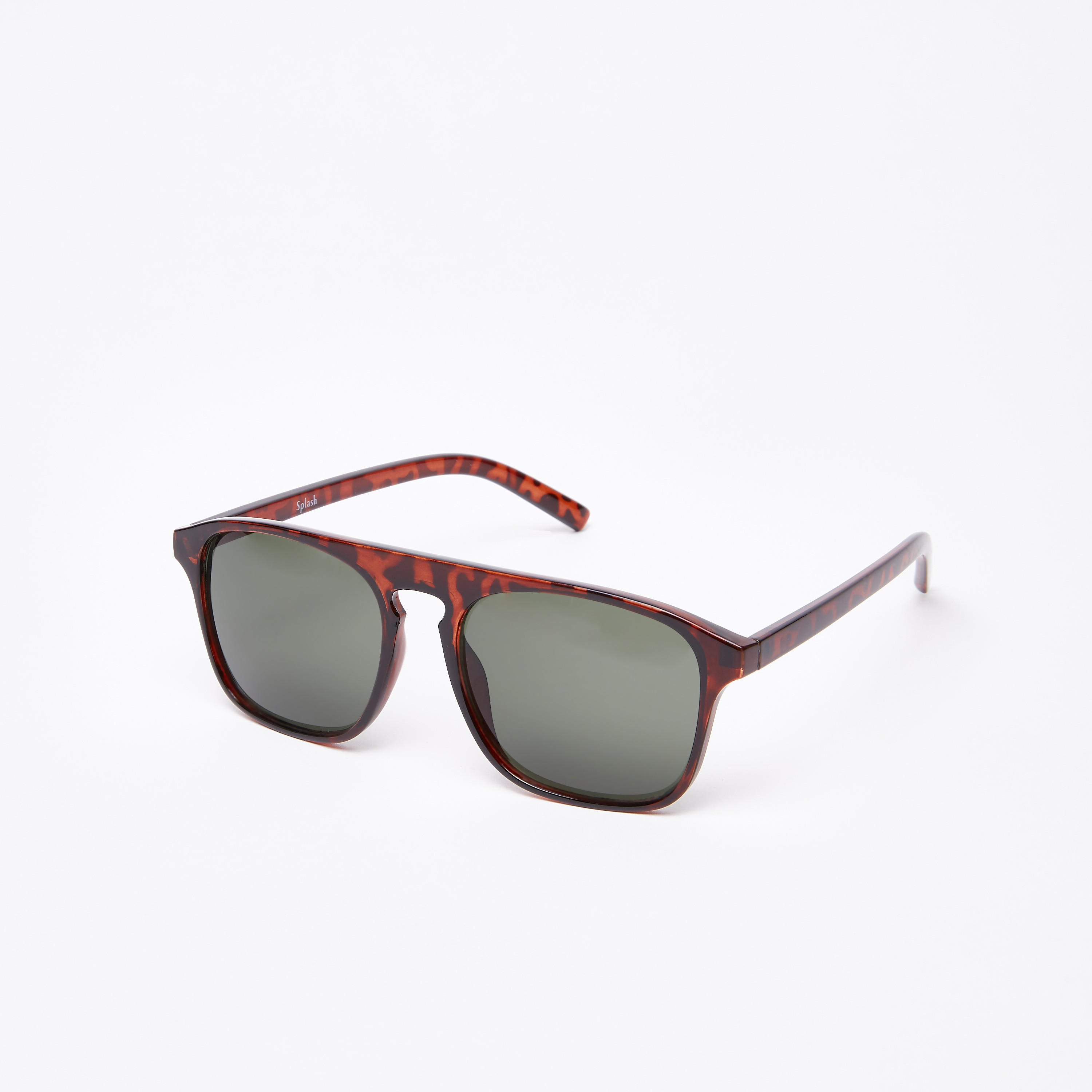 Printed Full Rim Rectangular Sunglasses with Top Bar and Nose Pads-men-sunglasses-image-1