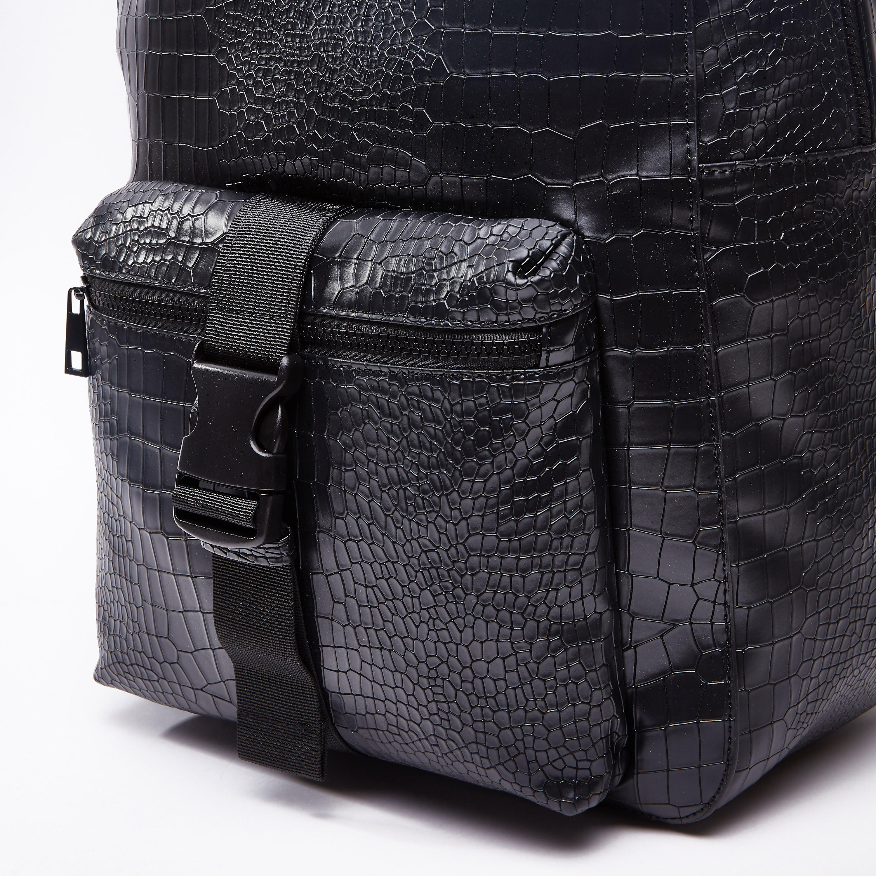 Textured Backpack with Adjustable Shoulder Straps and Top Handle-men-bags-image-3